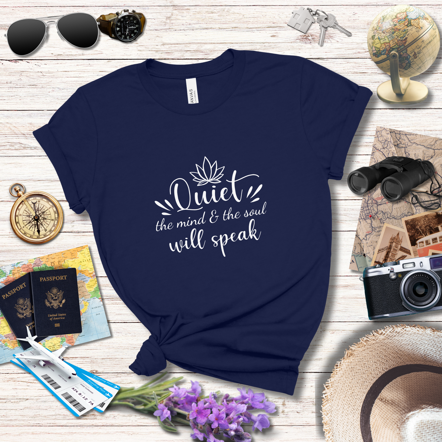 QUIET YOUR MIND & THE SOUL WILL SPEAK- T-Shirt