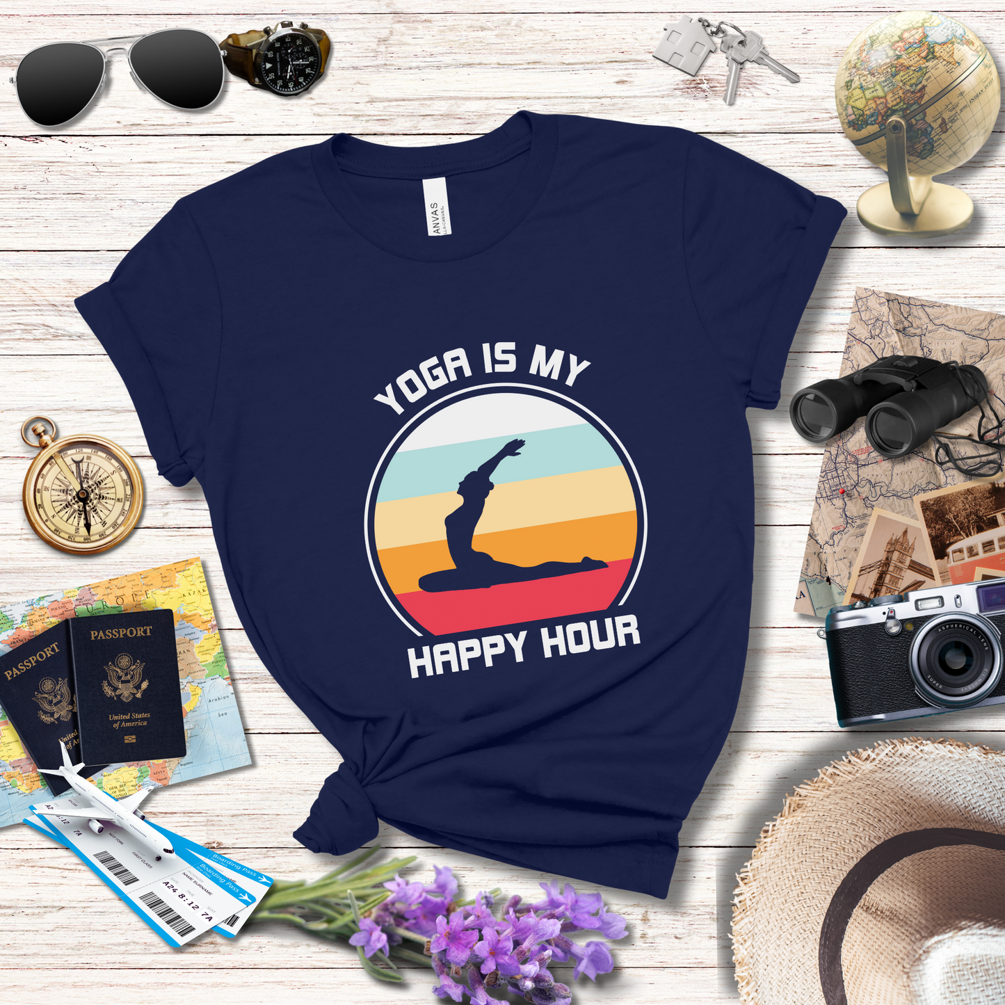 YOGA IS MY HAPPY HOUR - T-Shirt