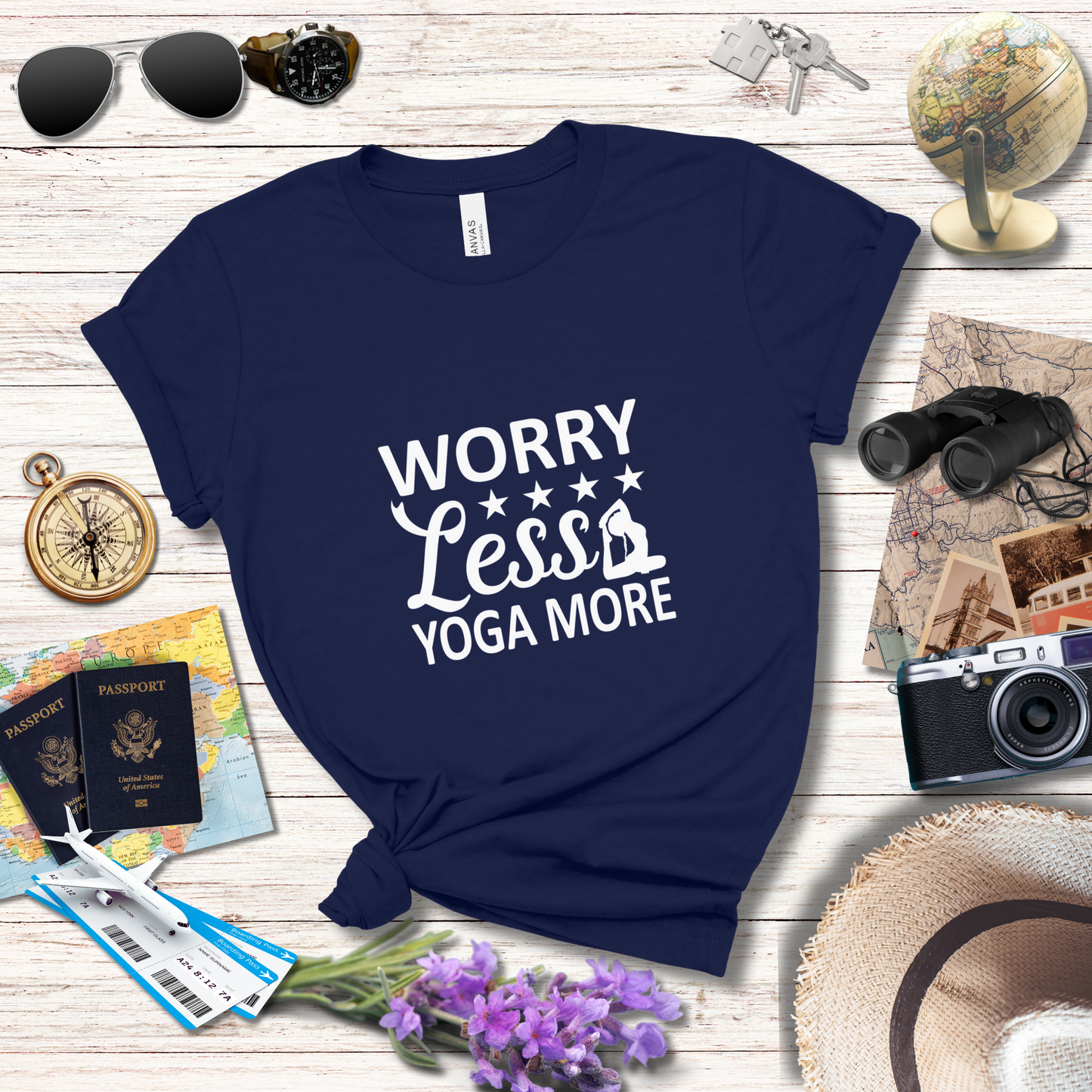 WORRY LESS YOGA MORE - T-Shirt