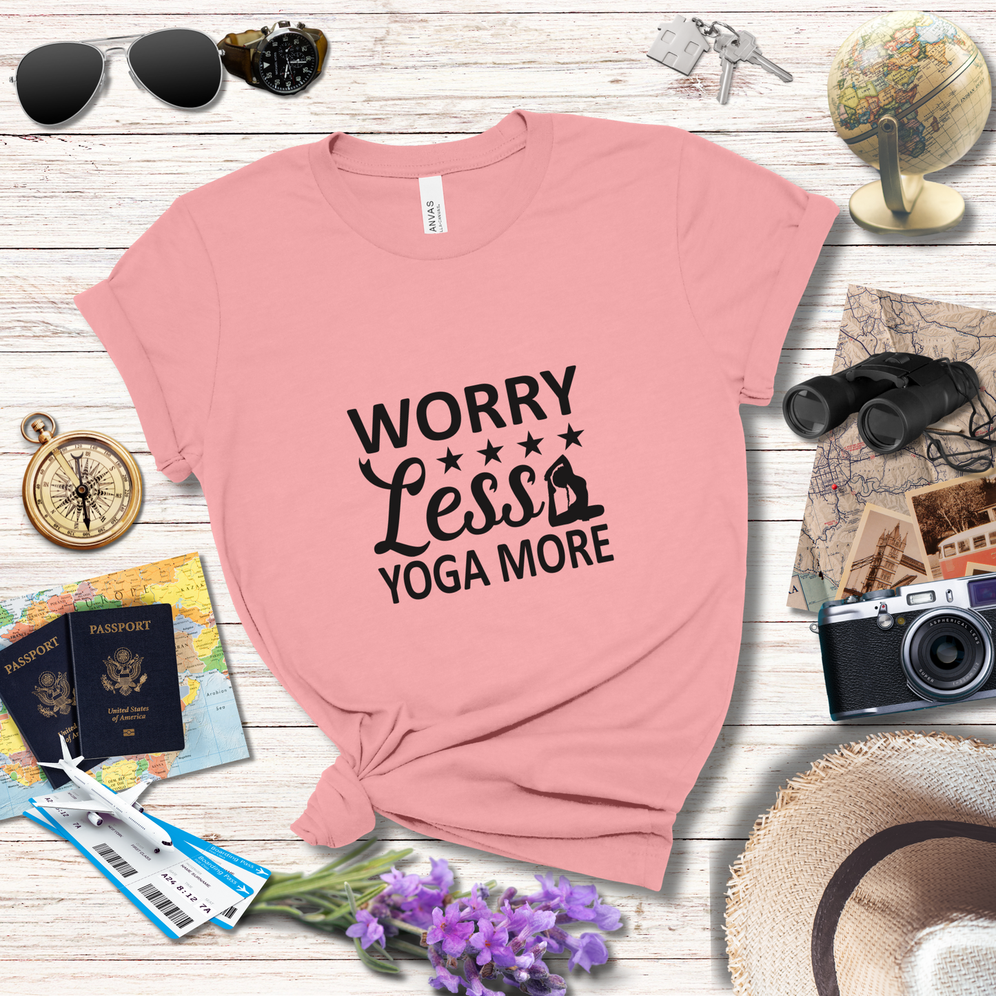 WORRY LESS YOGA MORE - T-Shirt