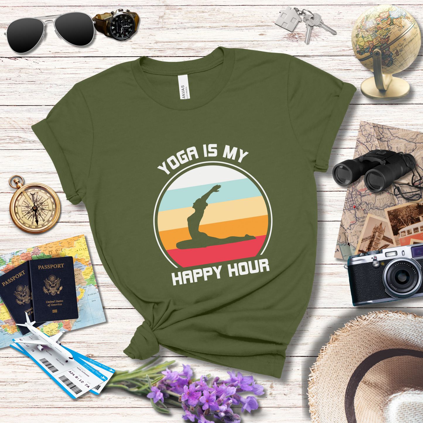 YOGA IS MY HAPPY HOUR - T-Shirt