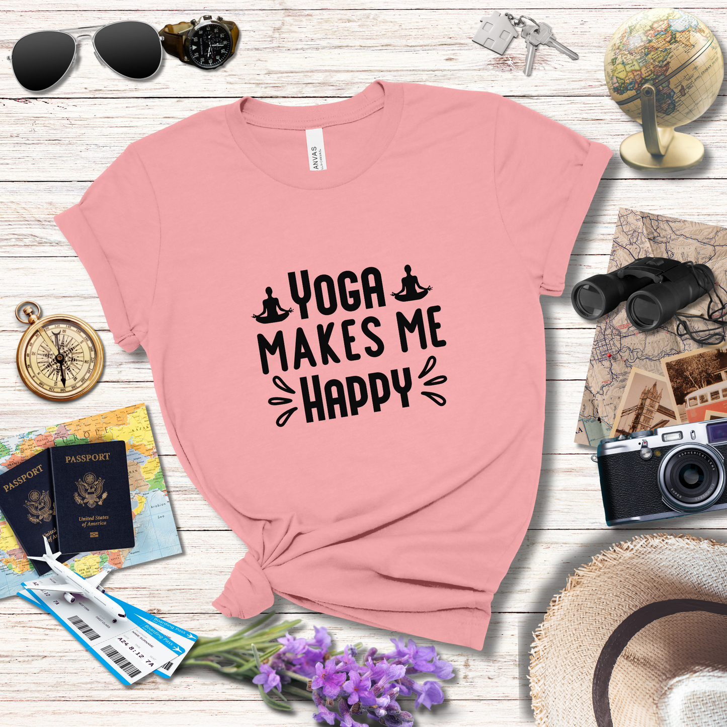 YOGA MAKES ME HAPPY - T-Shirt