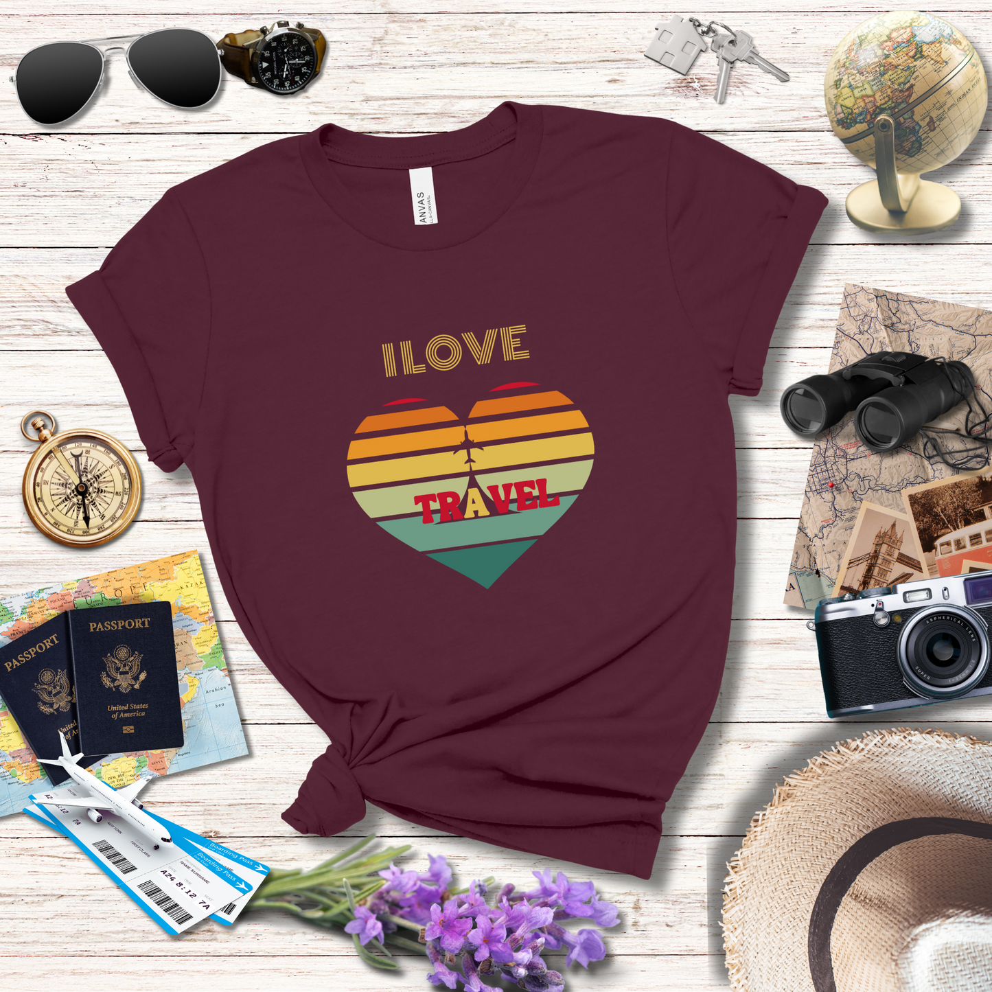 I LOVE TRAVEL - T-Shirt