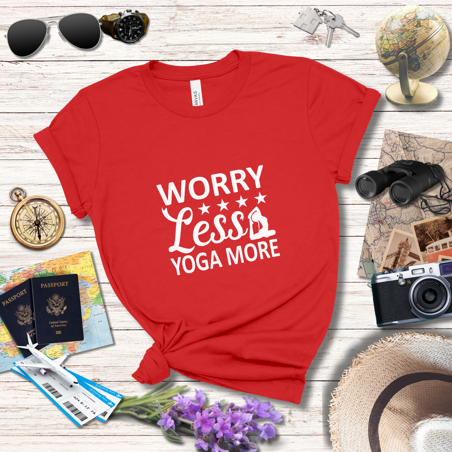 WORRY LESS YOGA MORE - T-Shirt