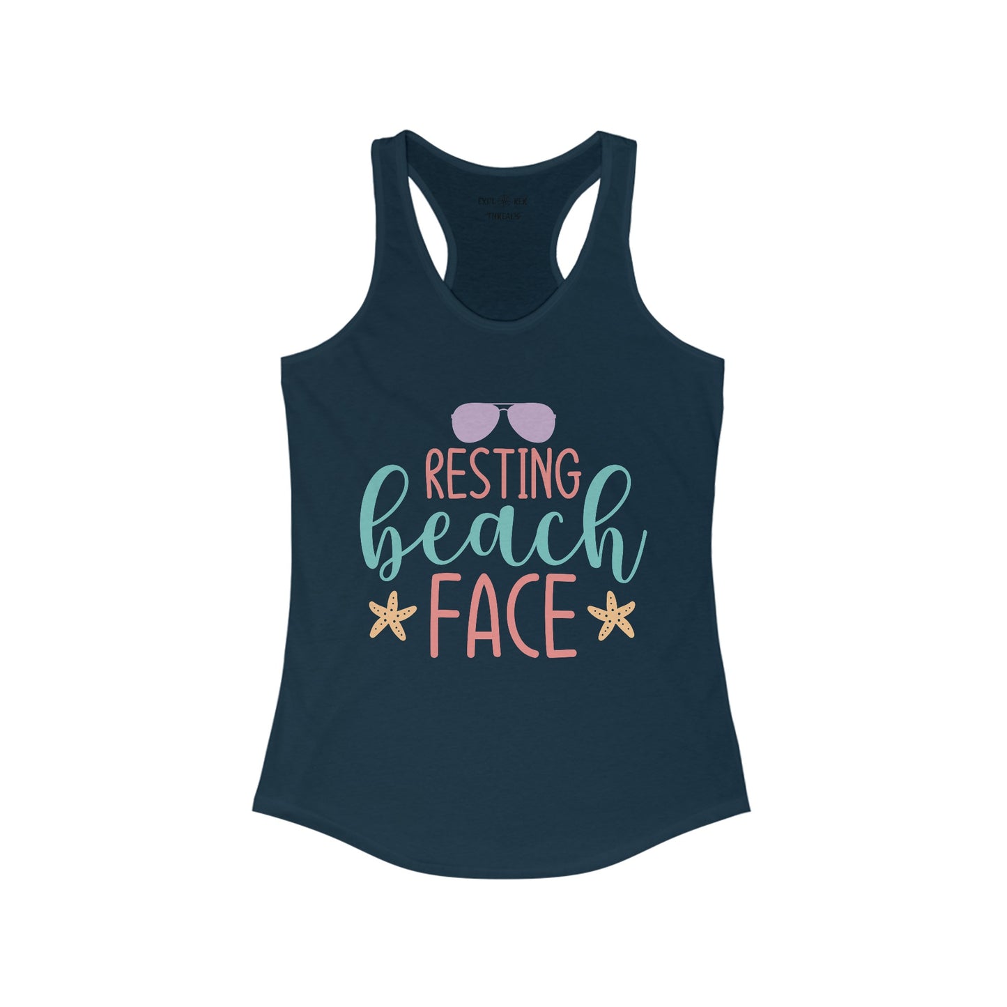 RESTING BEACH FACE - Racerback Tank Top