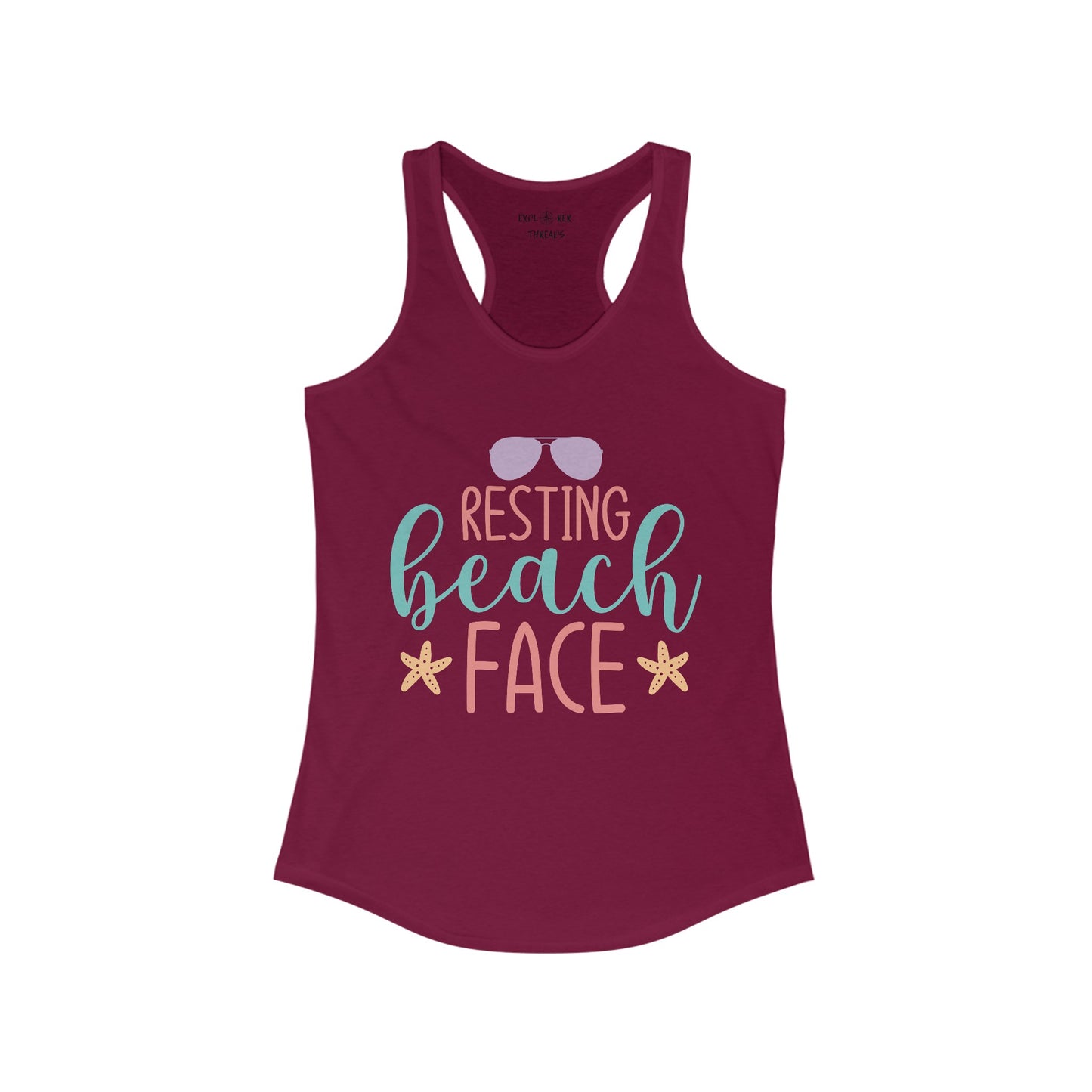 RESTING BEACH FACE - Racerback Tank Top