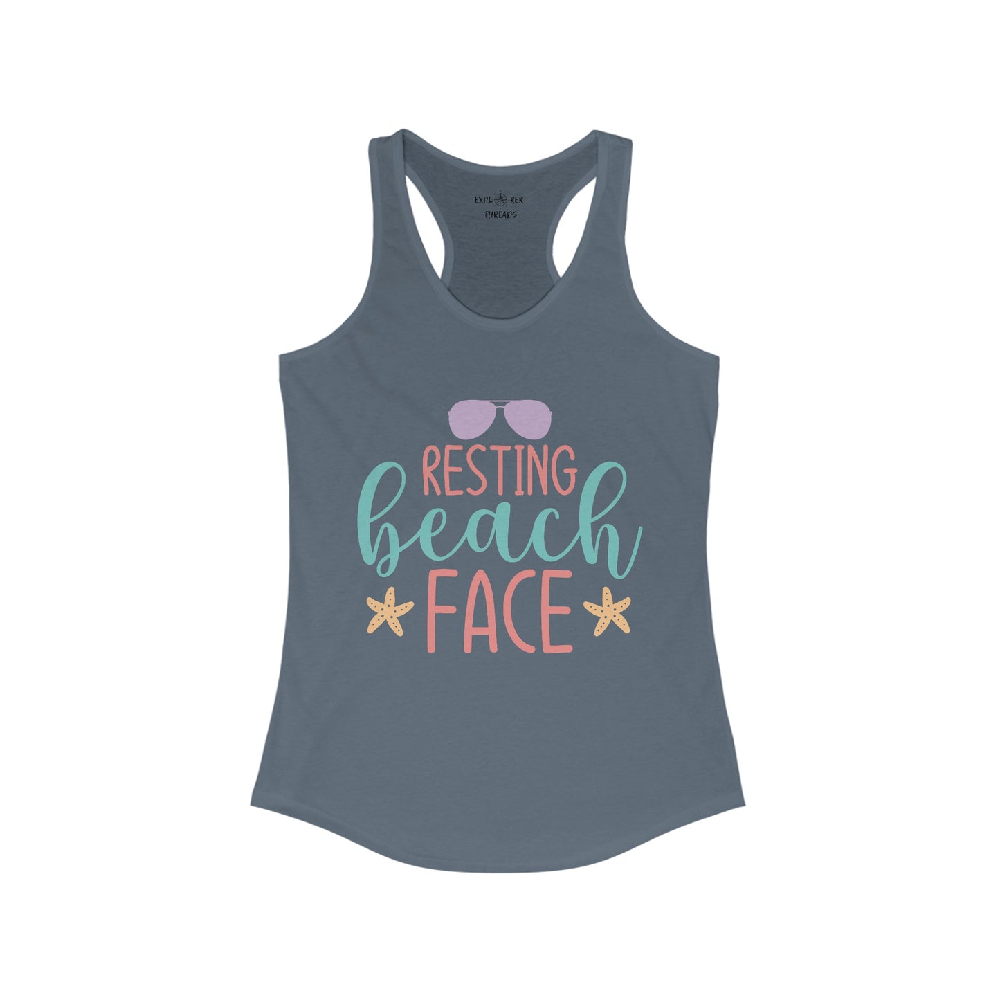 RESTING BEACH FACE - Racerback Tank Top