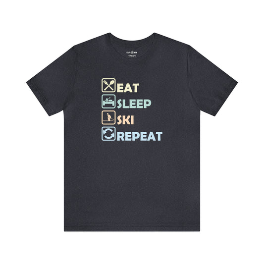 EAT SLEEP SKI REPEAT - T-Shirt