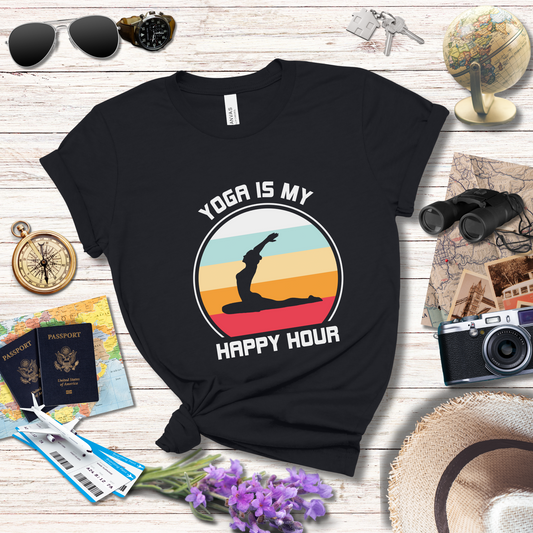 YOGA IS MY HAPPY HOUR - T-Shirt