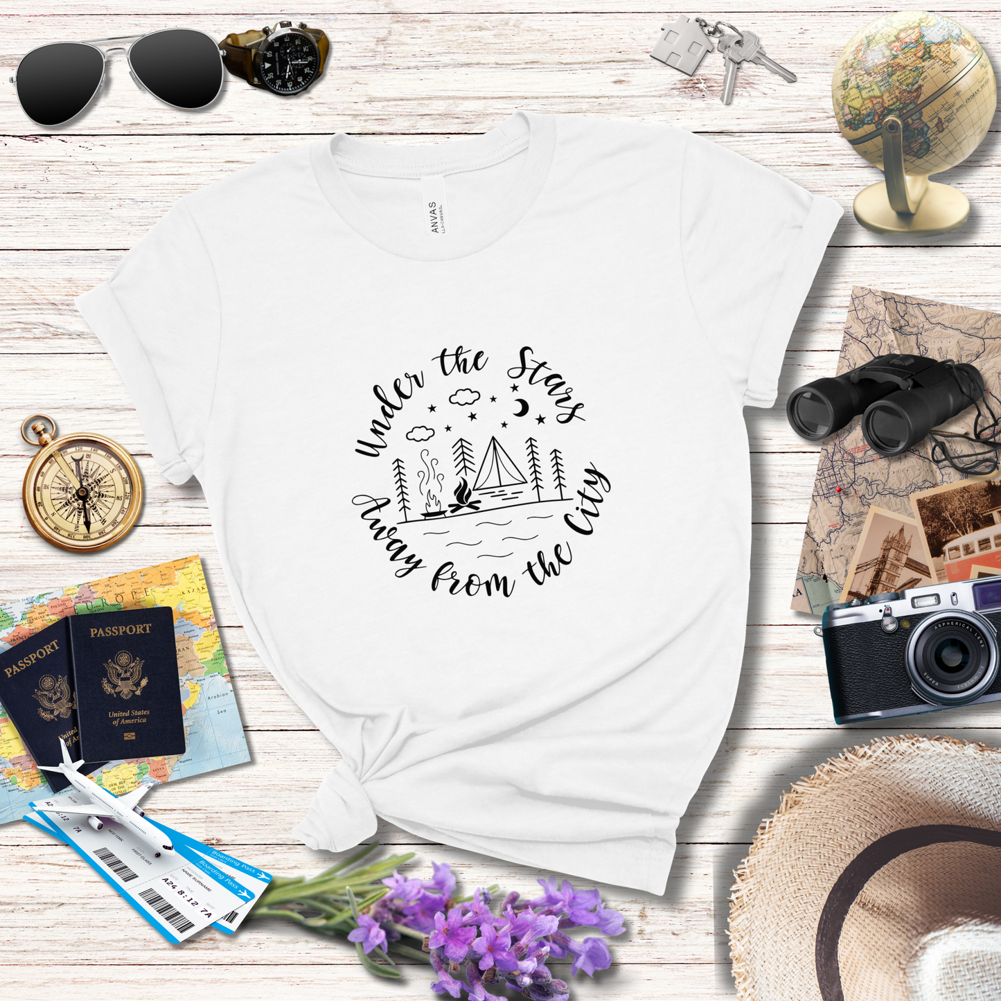 UNDER THE STARS AWAY FROM THE CITY - T-Shirt