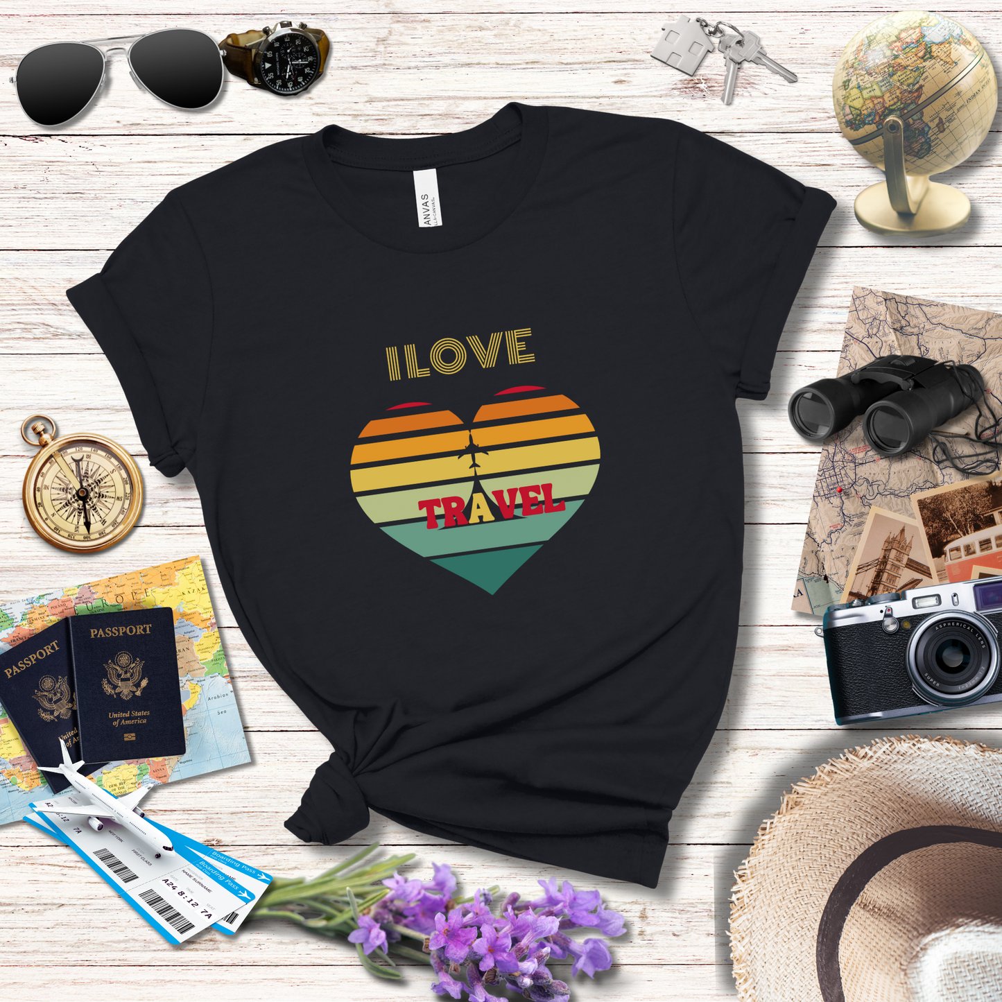 I LOVE TRAVEL - T-Shirt