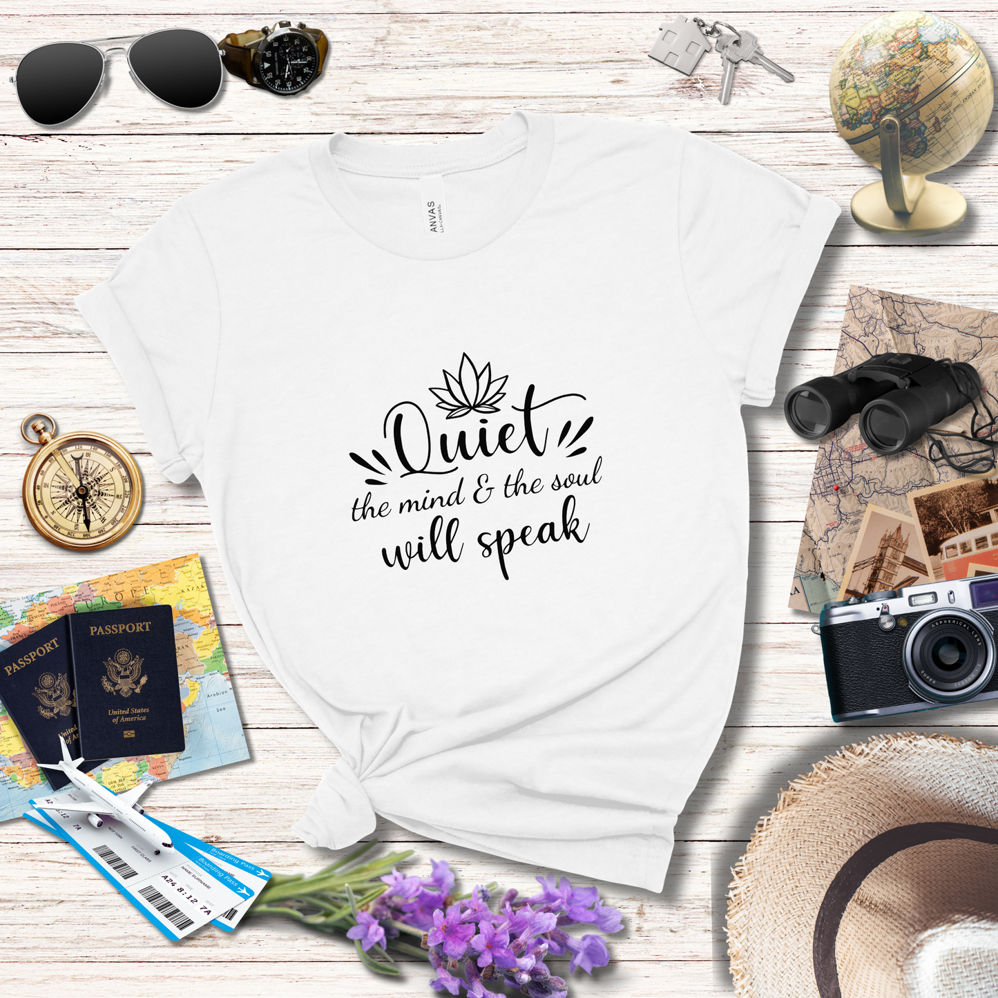 QUIET YOUR MIND & THE SOUL WILL SPEAK- T-Shirt