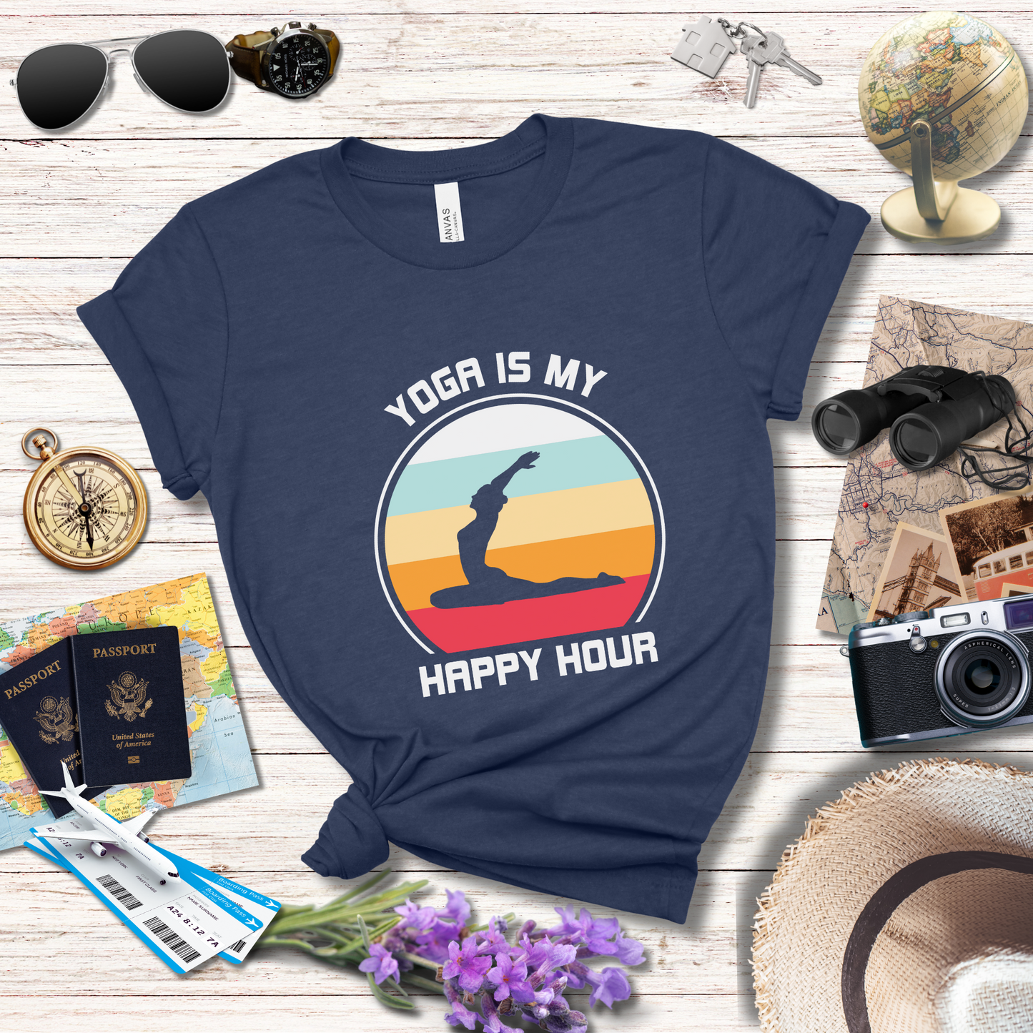 YOGA IS MY HAPPY HOUR - T-Shirt