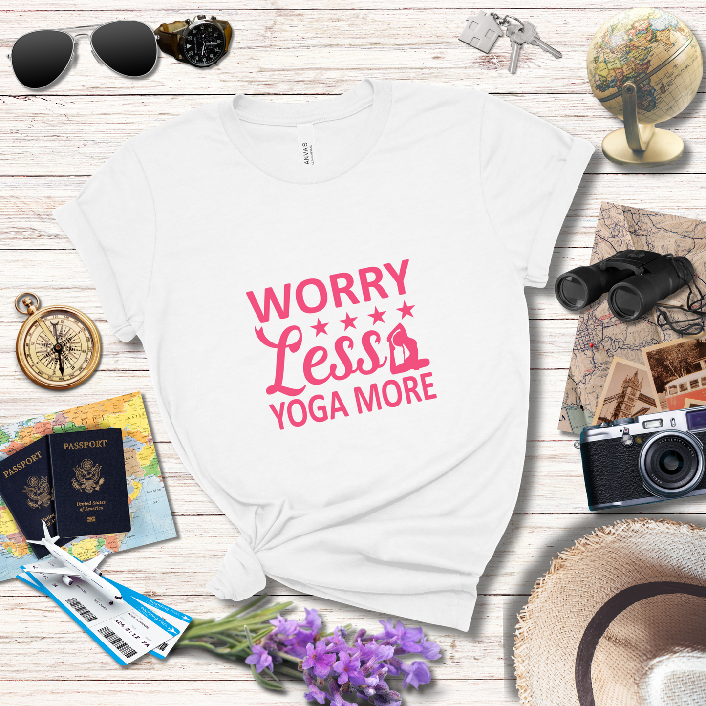 WORRY LESS YOGA MORE - T-Shirt