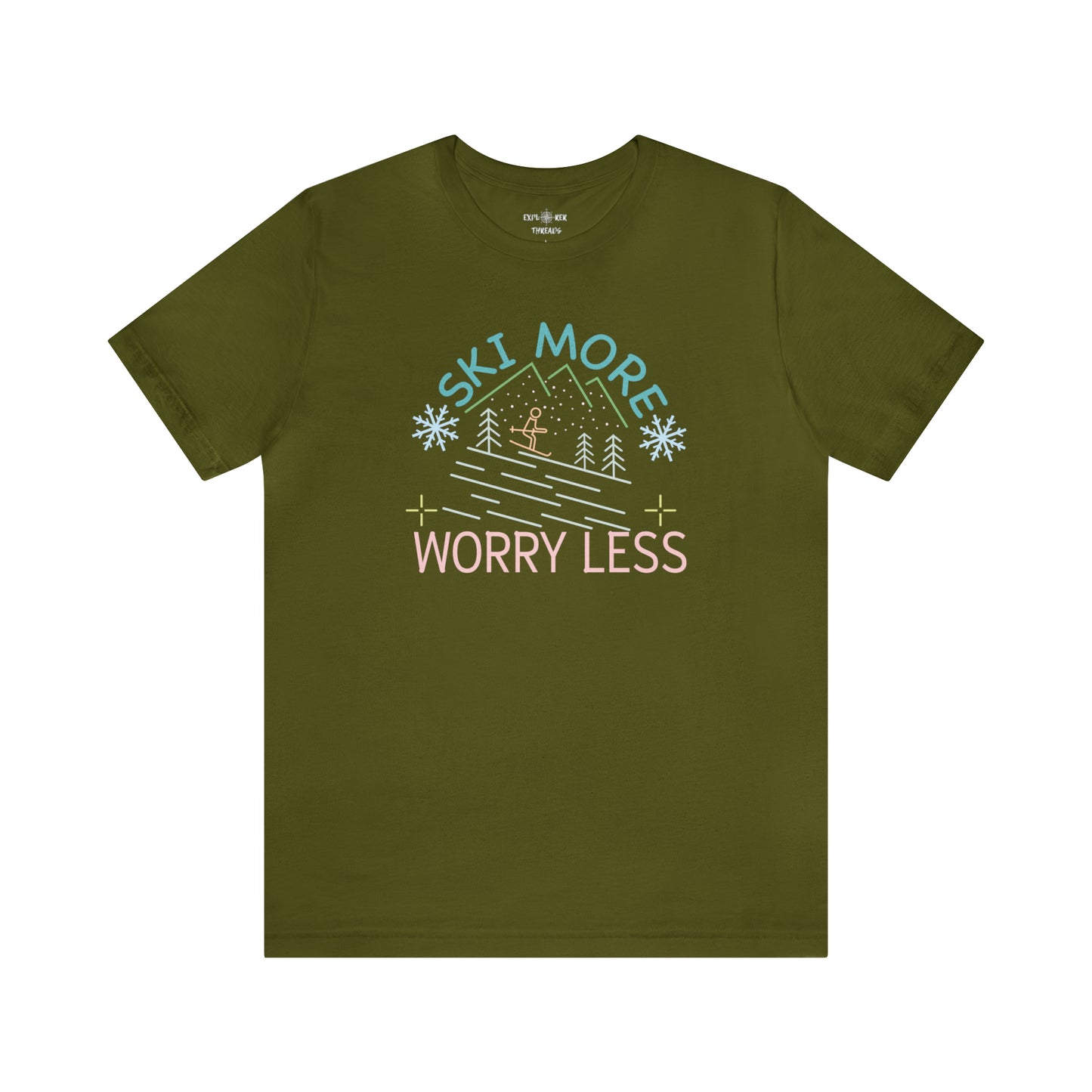 SKI MORE WORRY LESS - T-Shirt