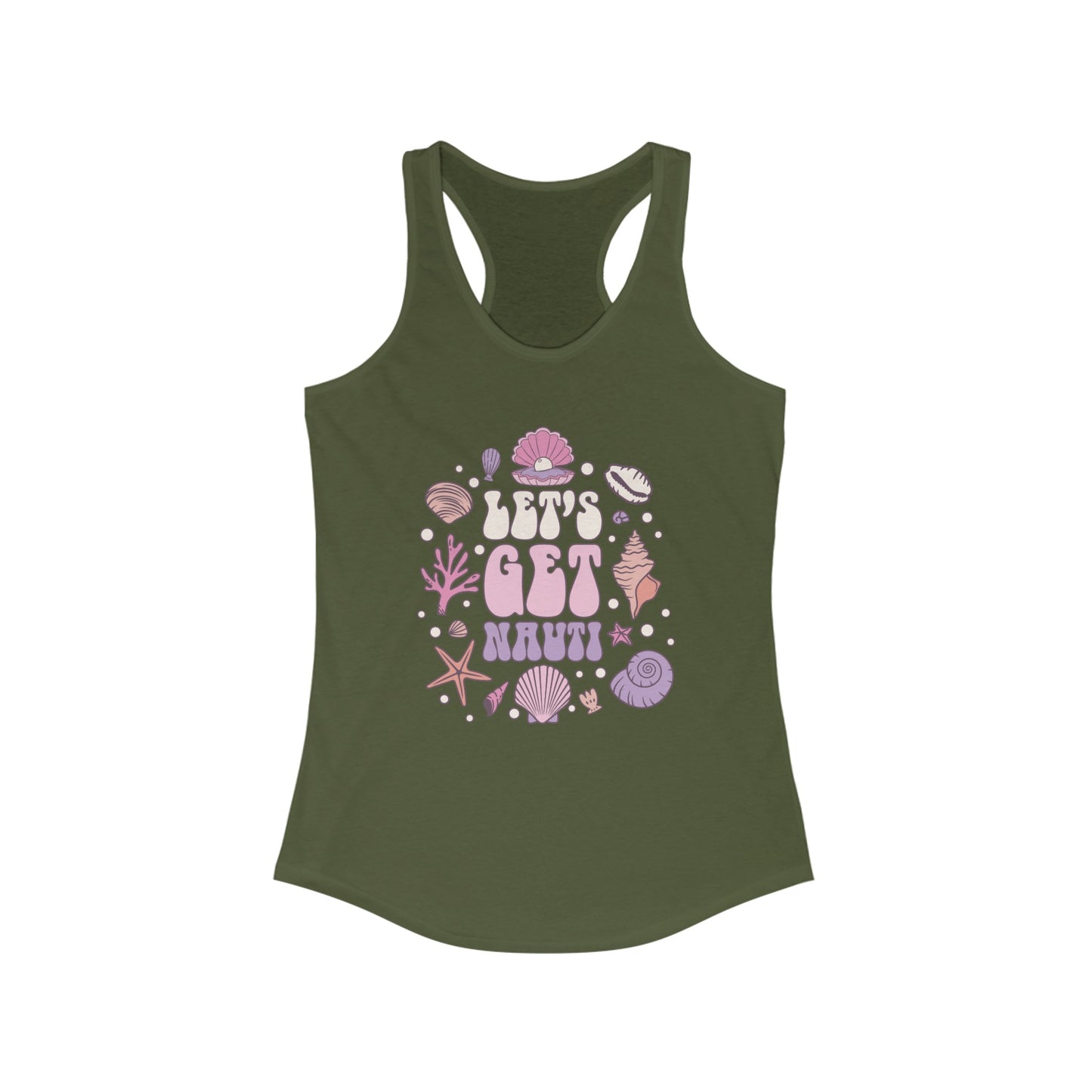 LET'S GET NAUTI - Racerback Tank Top