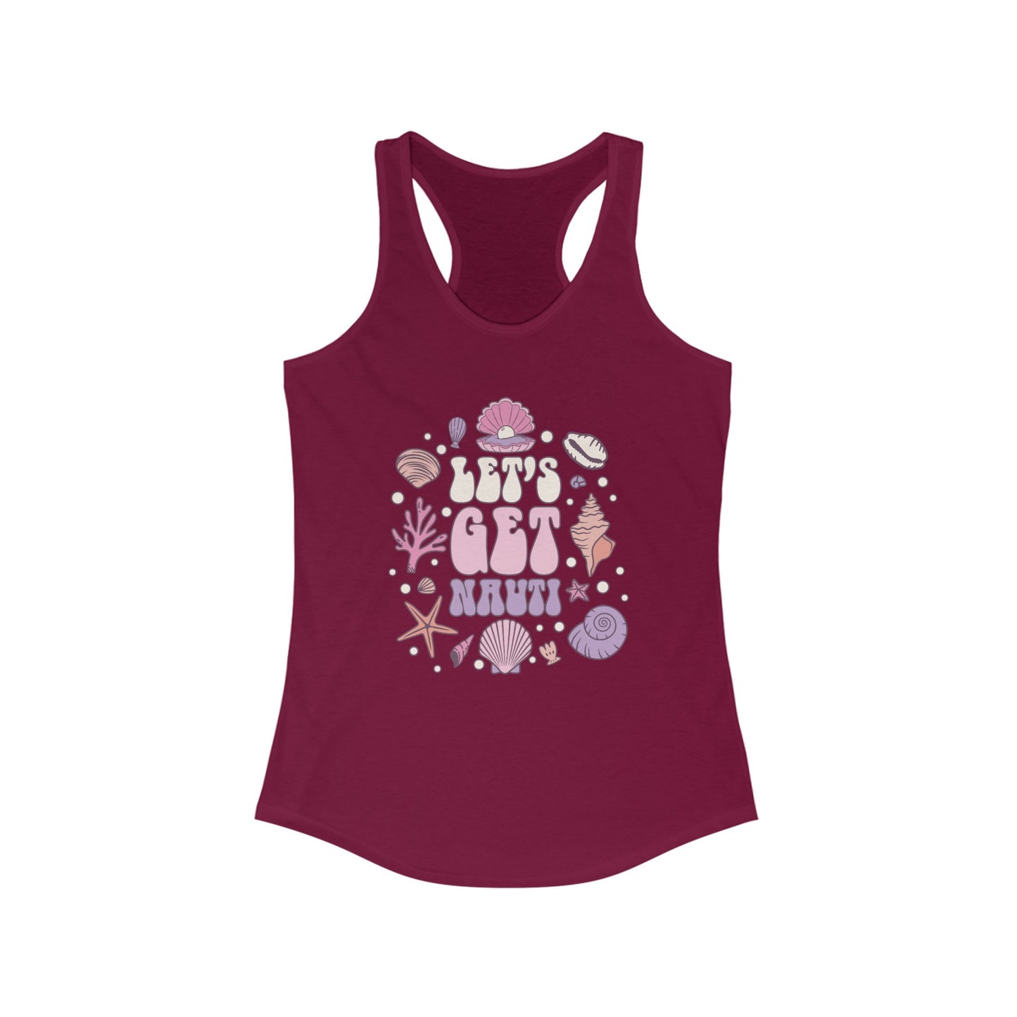 LET'S GET NAUTI - Racerback Tank Top