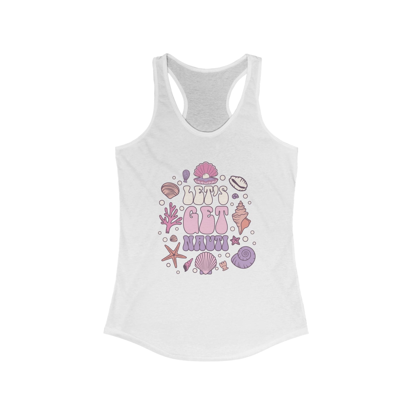 LET'S GET NAUTI - Racerback Tank Top