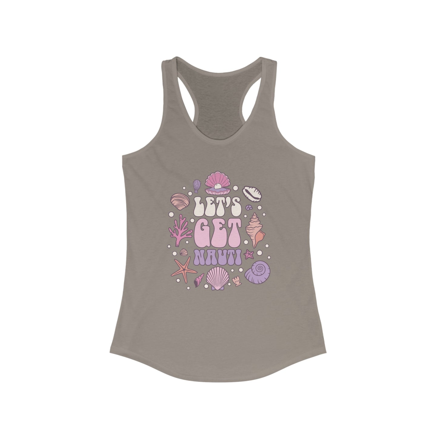 LET'S GET NAUTI - Racerback Tank Top