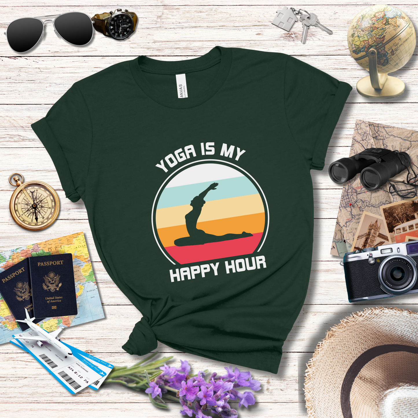 YOGA IS MY HAPPY HOUR - T-Shirt