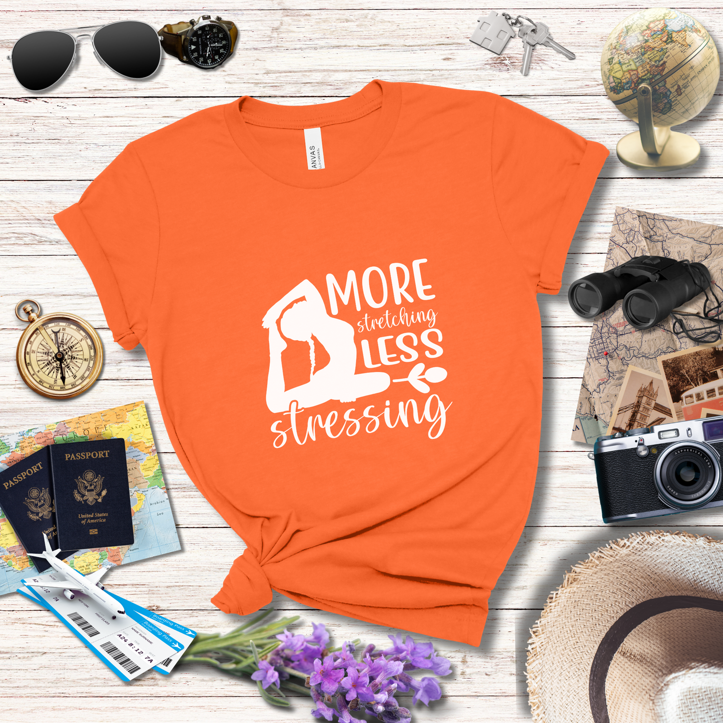 MORE STRETCHING LESS STRESSING - T-Shirt