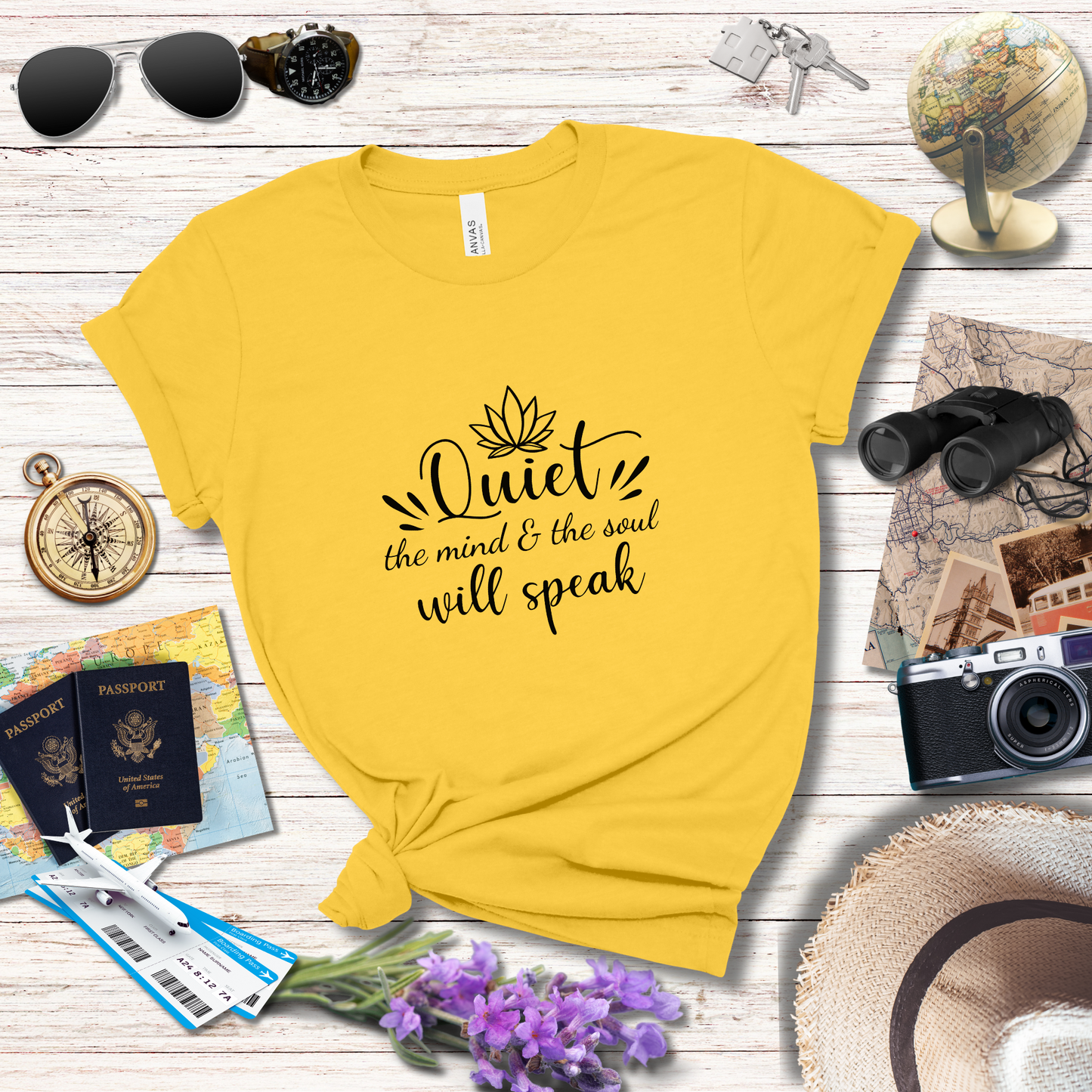 QUIET YOUR MIND & THE SOUL WILL SPEAK- T-Shirt