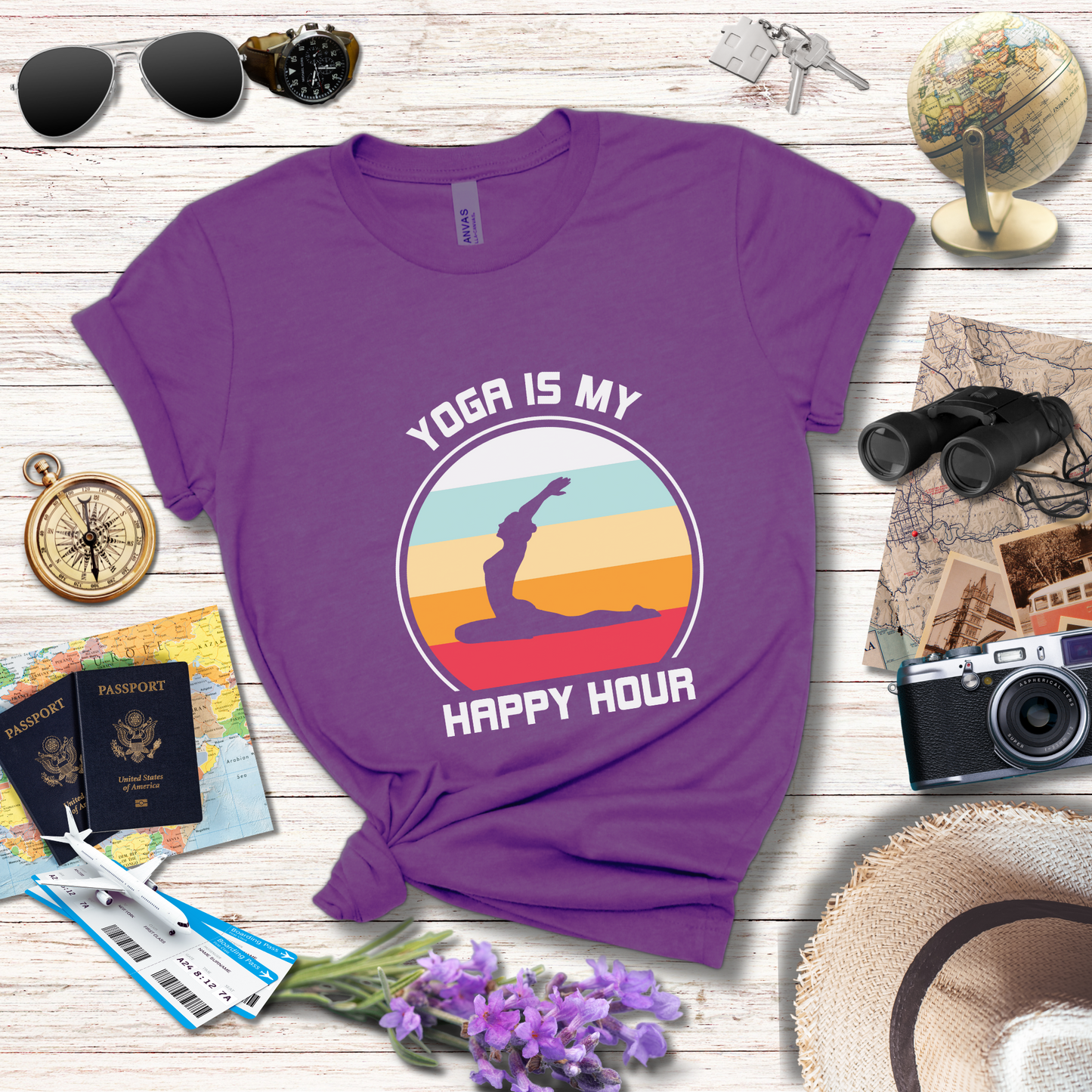 YOGA IS MY HAPPY HOUR - T-Shirt