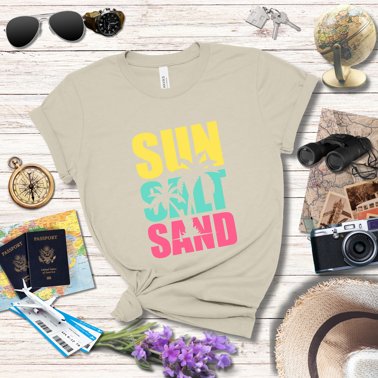 SUN SALT SAND - PASTEL - T-Shirt