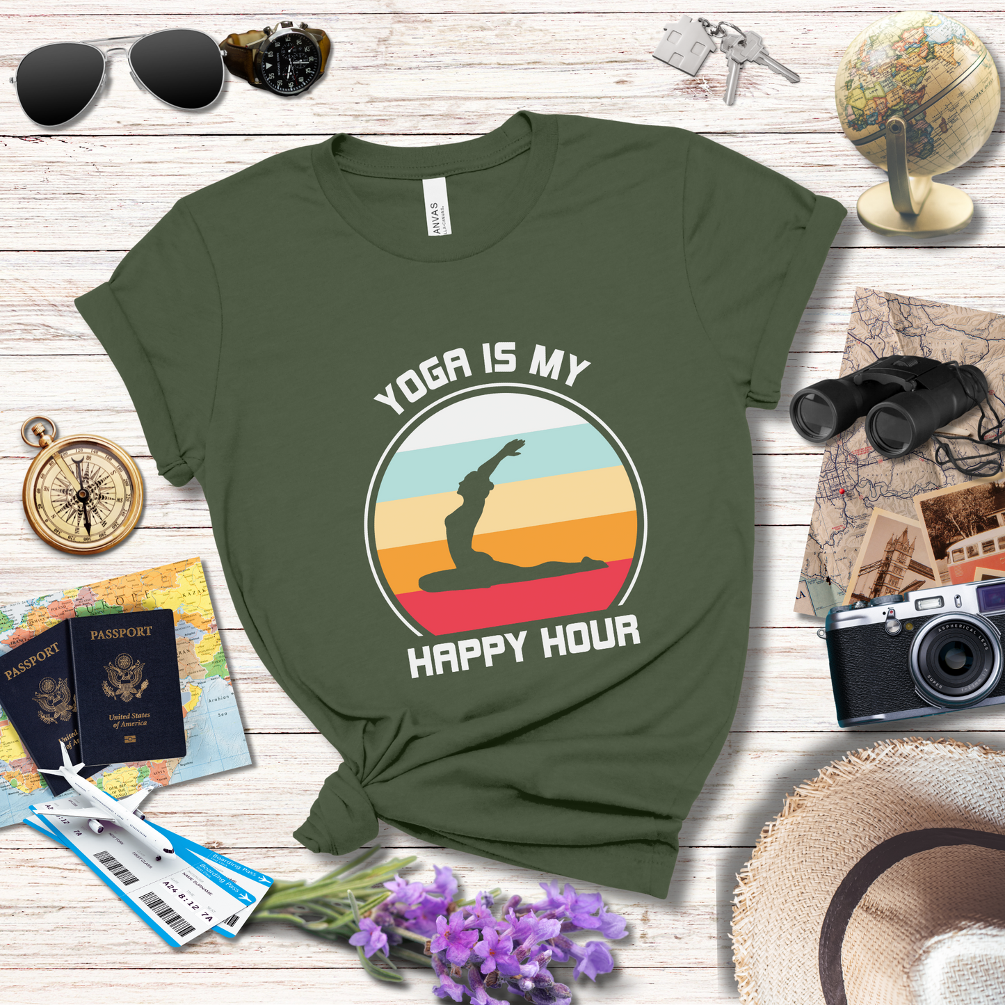 YOGA IS MY HAPPY HOUR - T-Shirt