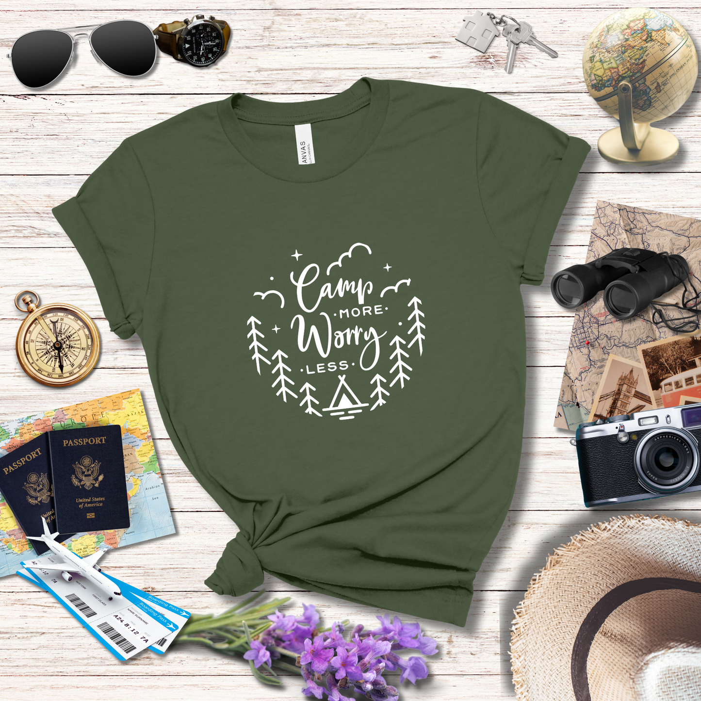 CAMP MORE WORRY LESS - T-Shirt