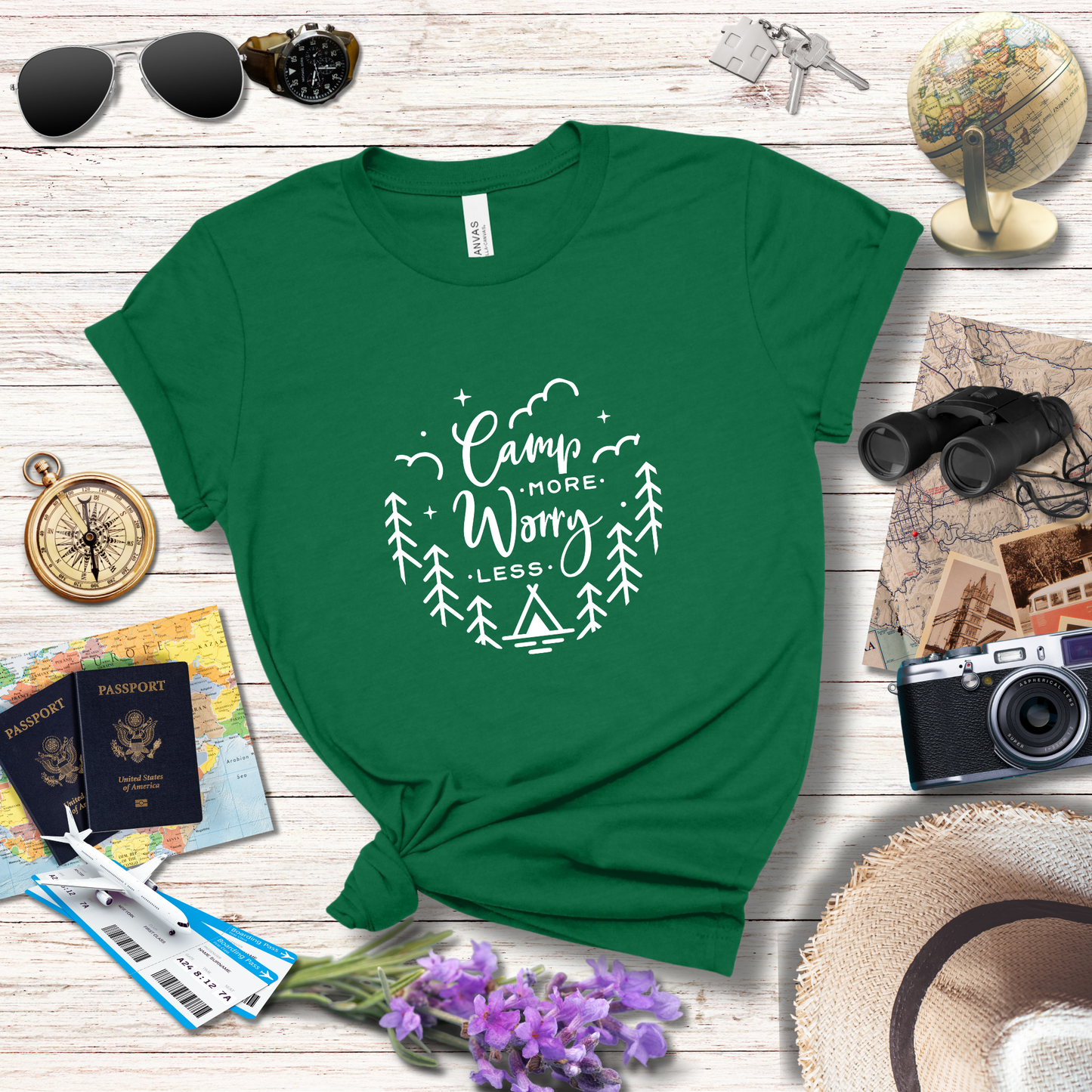 CAMP MORE WORRY LESS - T-Shirt