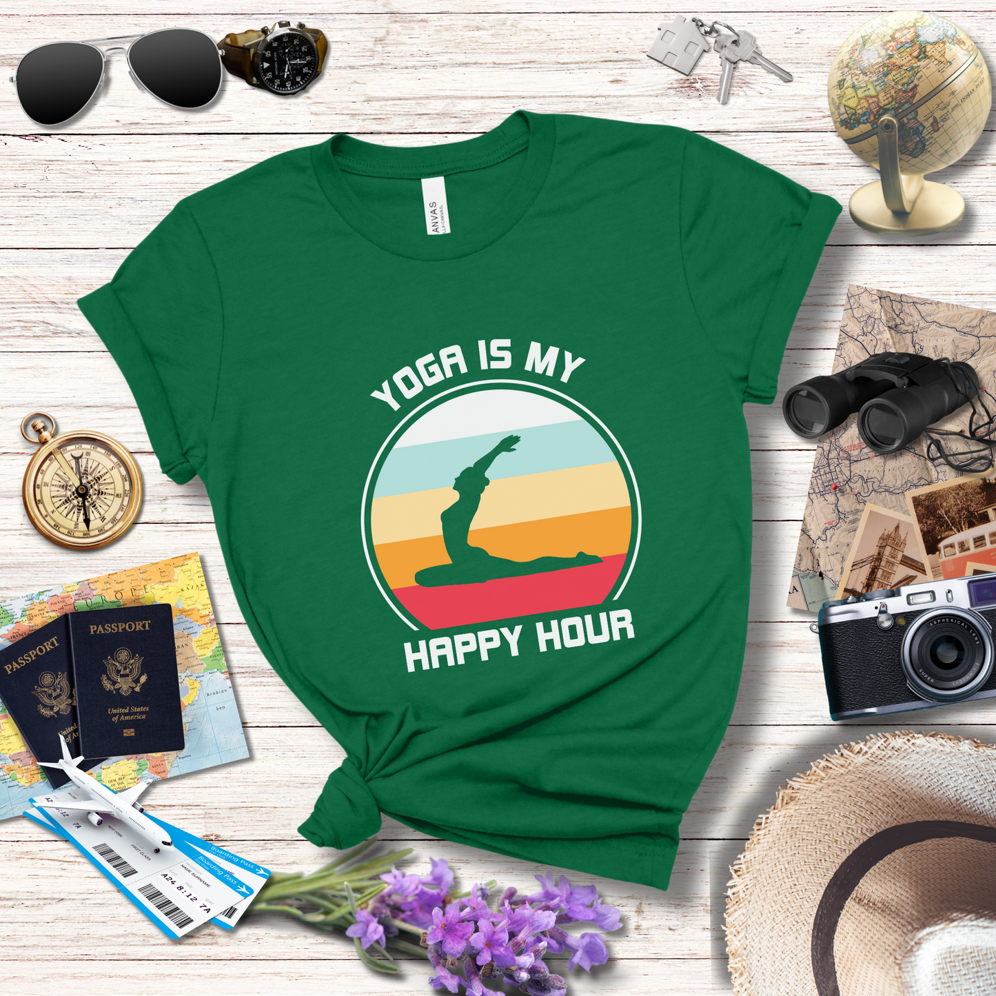 YOGA IS MY HAPPY HOUR - T-Shirt