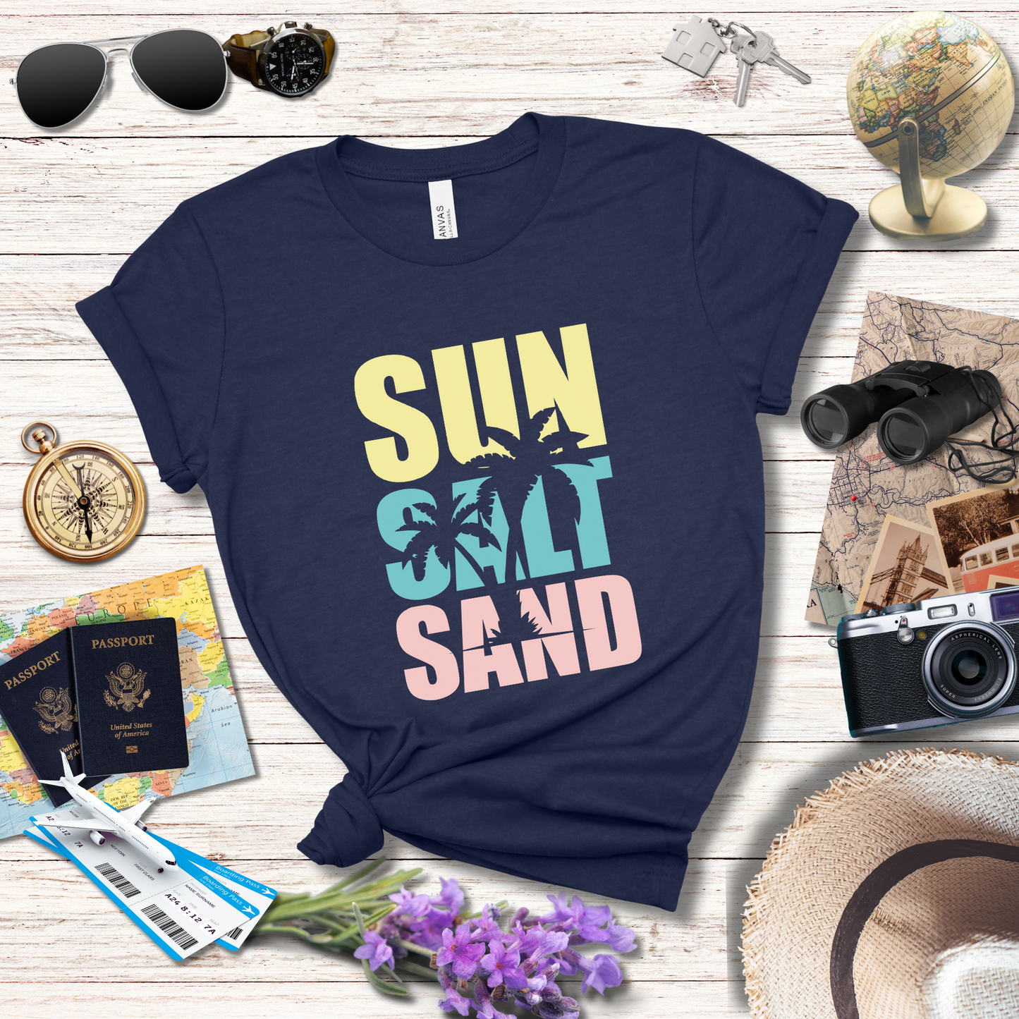 SUN SALT SAND - PASTEL - T-Shirt