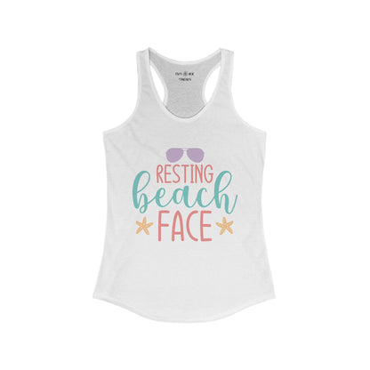 RESTING BEACH FACE - Racerback Tank Top