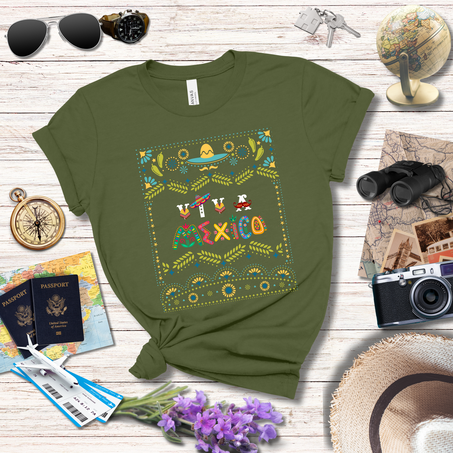 VIVA MEXICO - YELLO GREEN DESIGN - T-Shirt