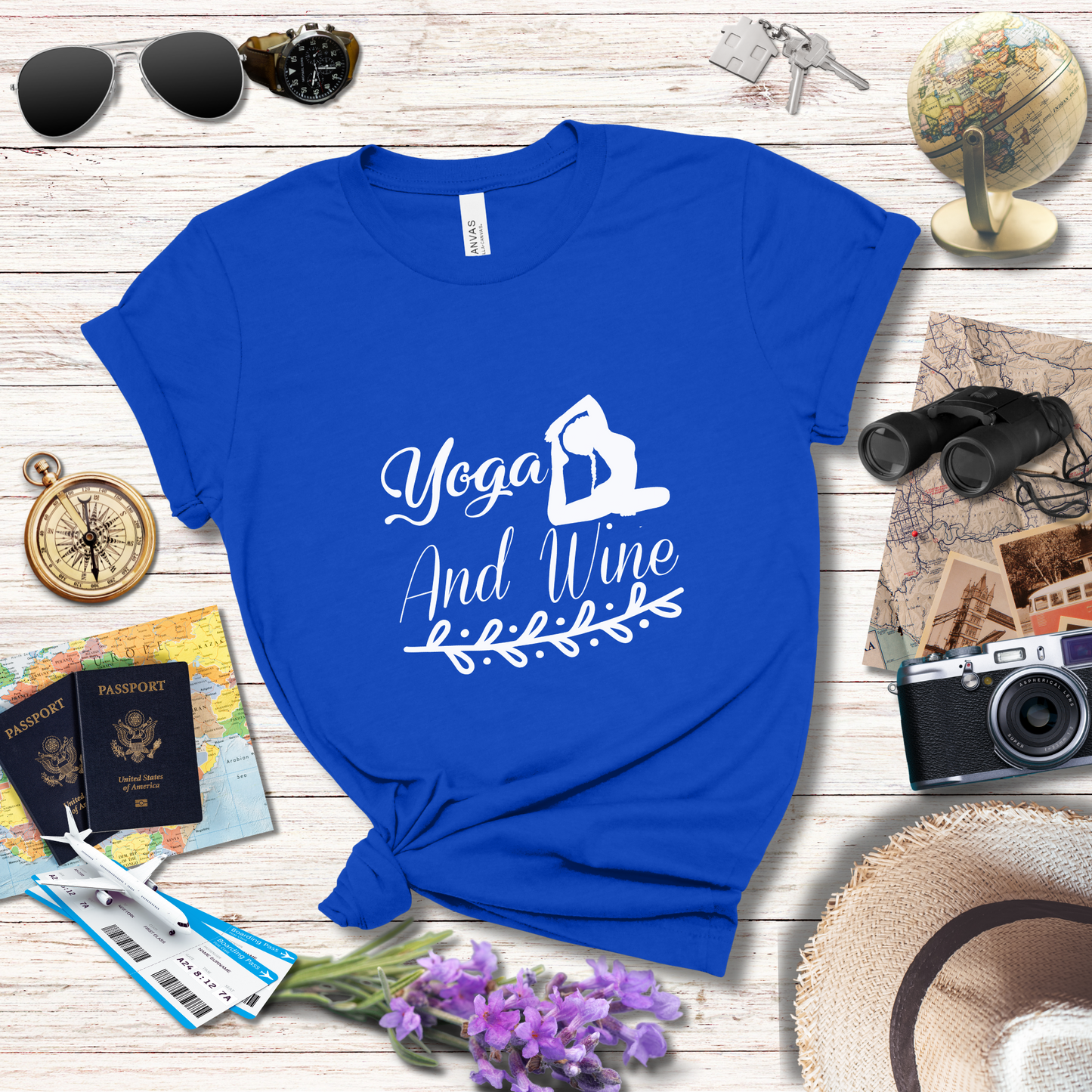 YOGA AND WINE - T-Shirt