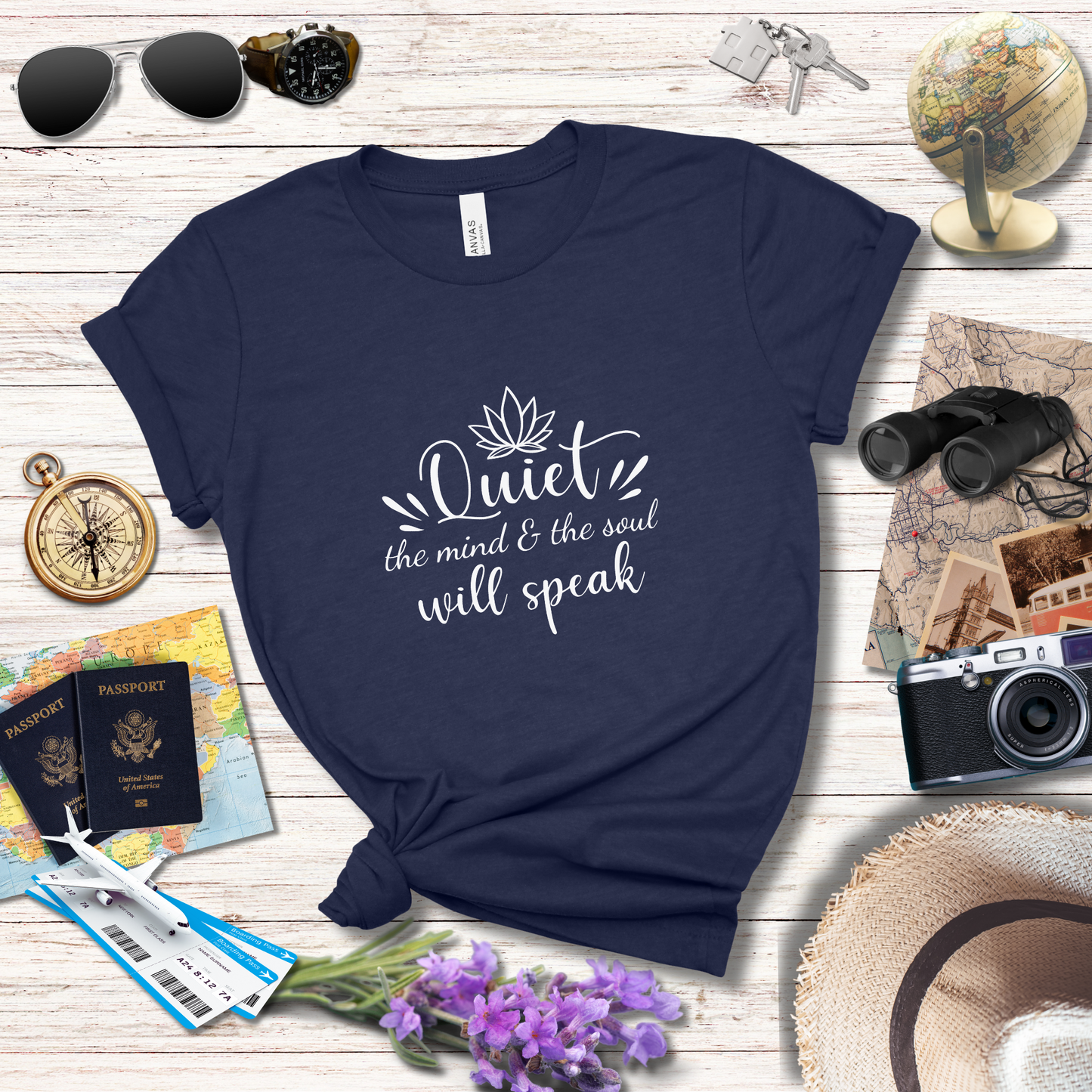 QUIET YOUR MIND & THE SOUL WILL SPEAK- T-Shirt