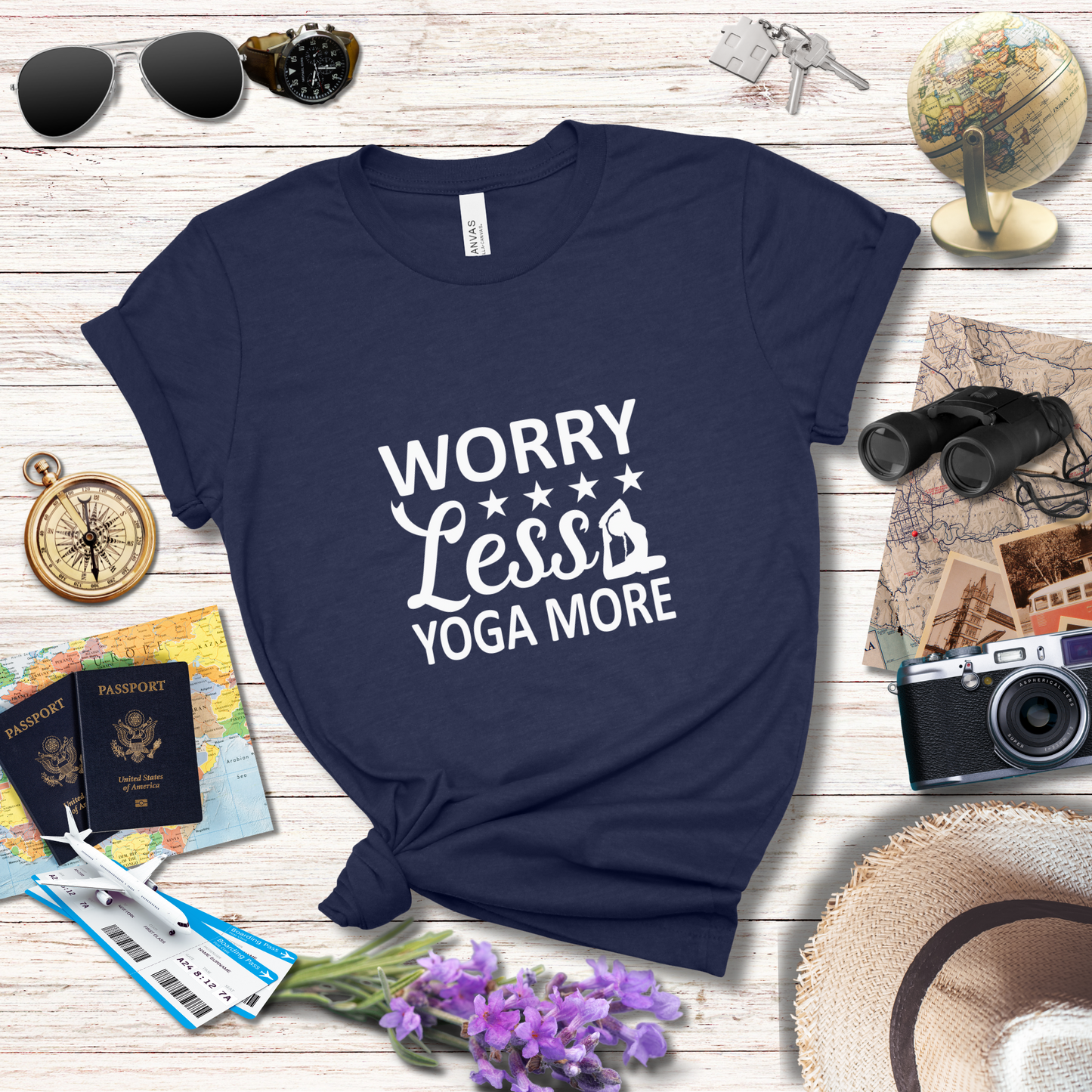 WORRY LESS YOGA MORE - T-Shirt