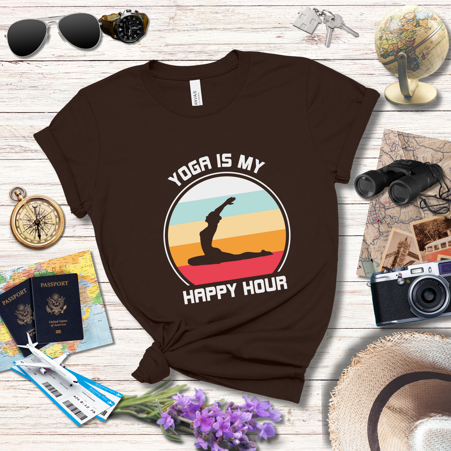 YOGA IS MY HAPPY HOUR - T-Shirt