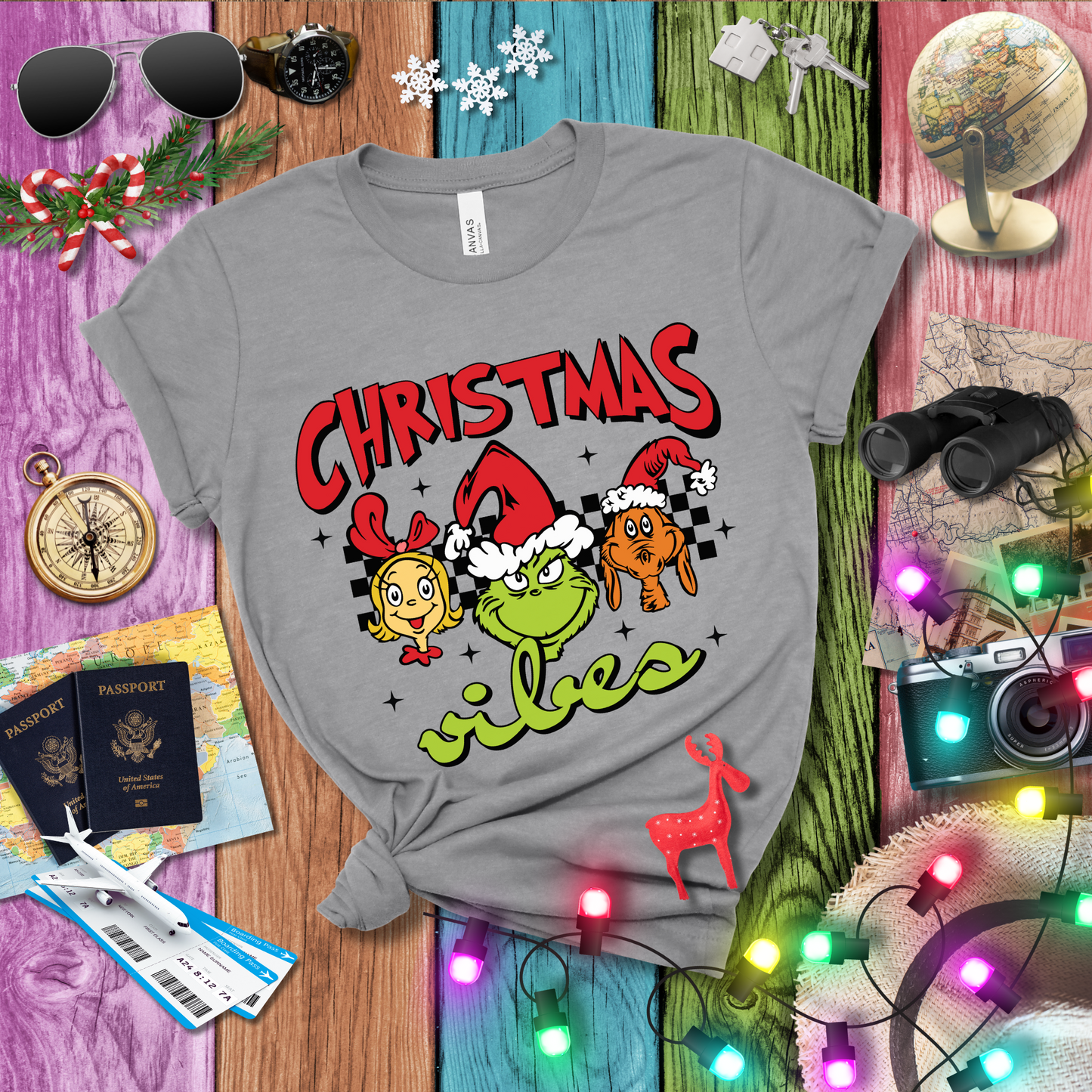 GRINCH CHRISTMAS VIBES T-Shirt