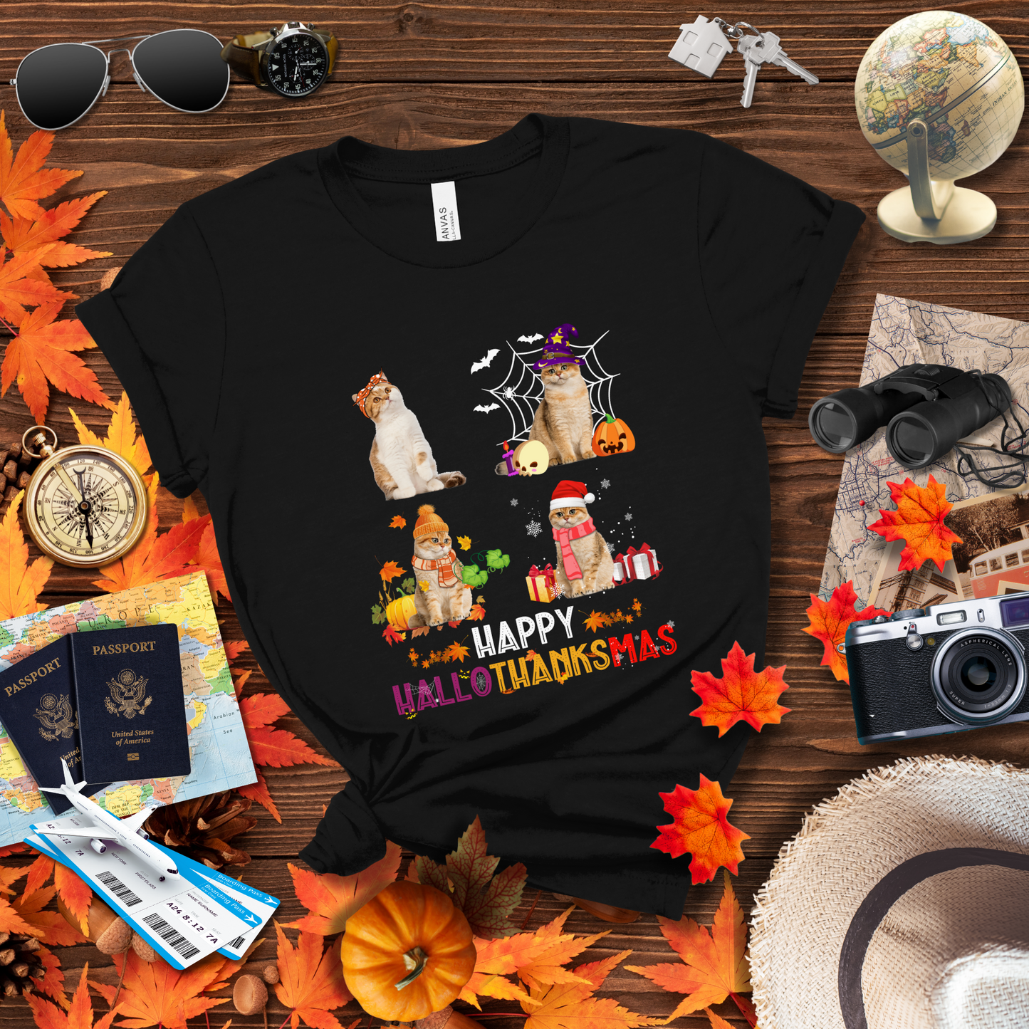 HALLOTHANKSMAS CATS T-Shirt