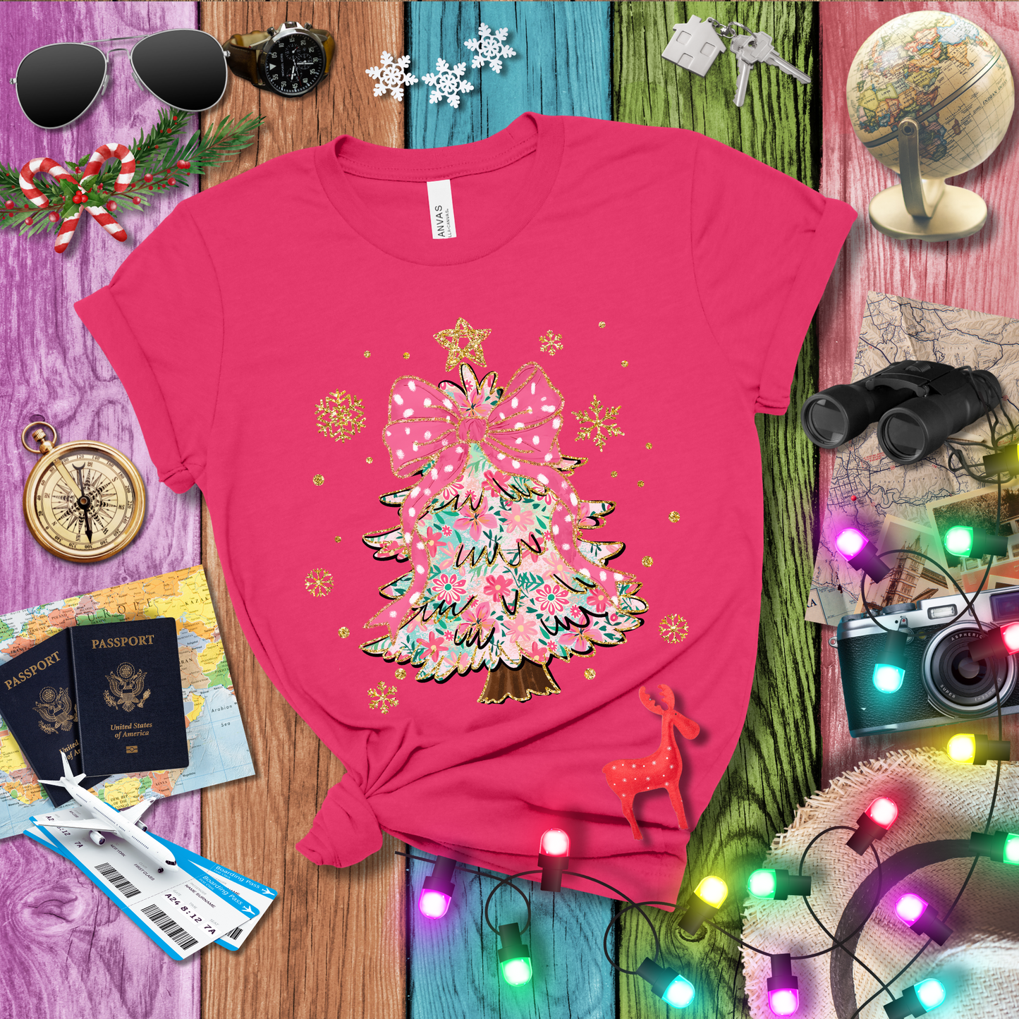 PINK CHRISTMAS TREE T-Shirt