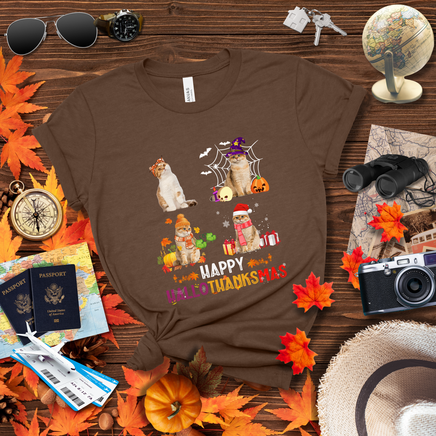 HALLOTHANKSMAS CATS T-Shirt