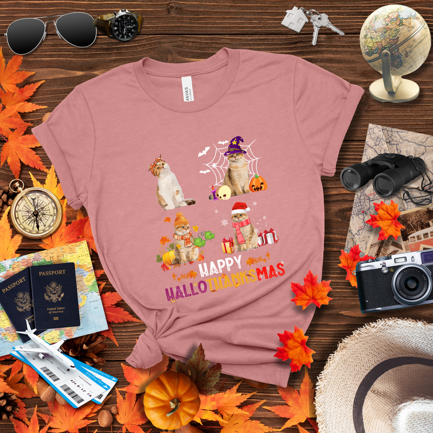 HALLOTHANKSMAS CATS T-Shirt