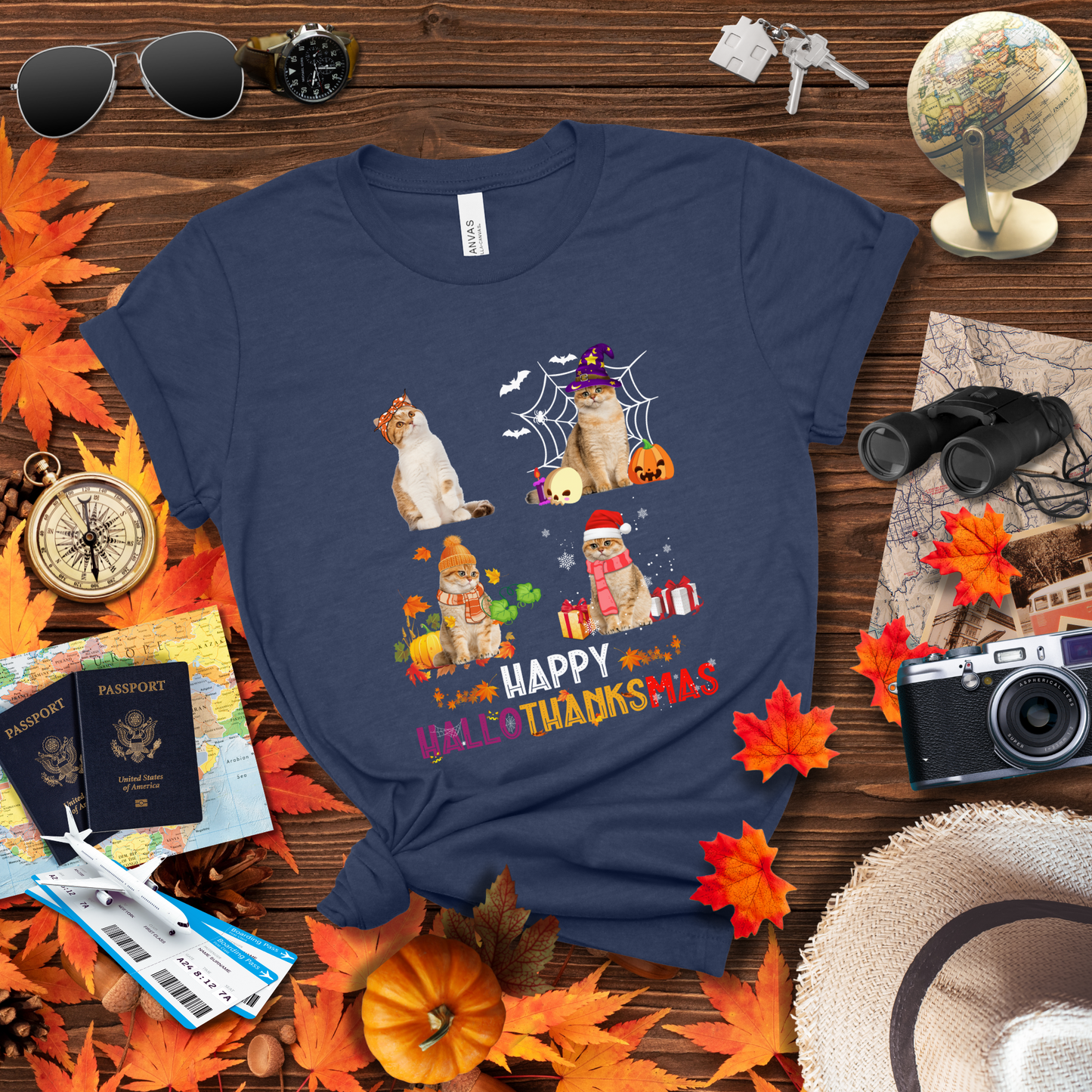 HALLOTHANKSMAS CATS T-Shirt