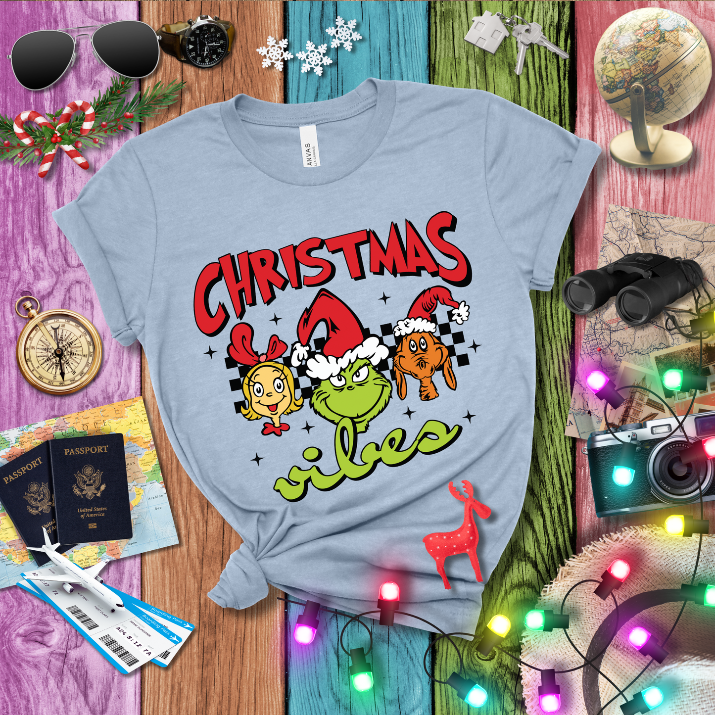 GRINCH CHRISTMAS VIBES T-Shirt