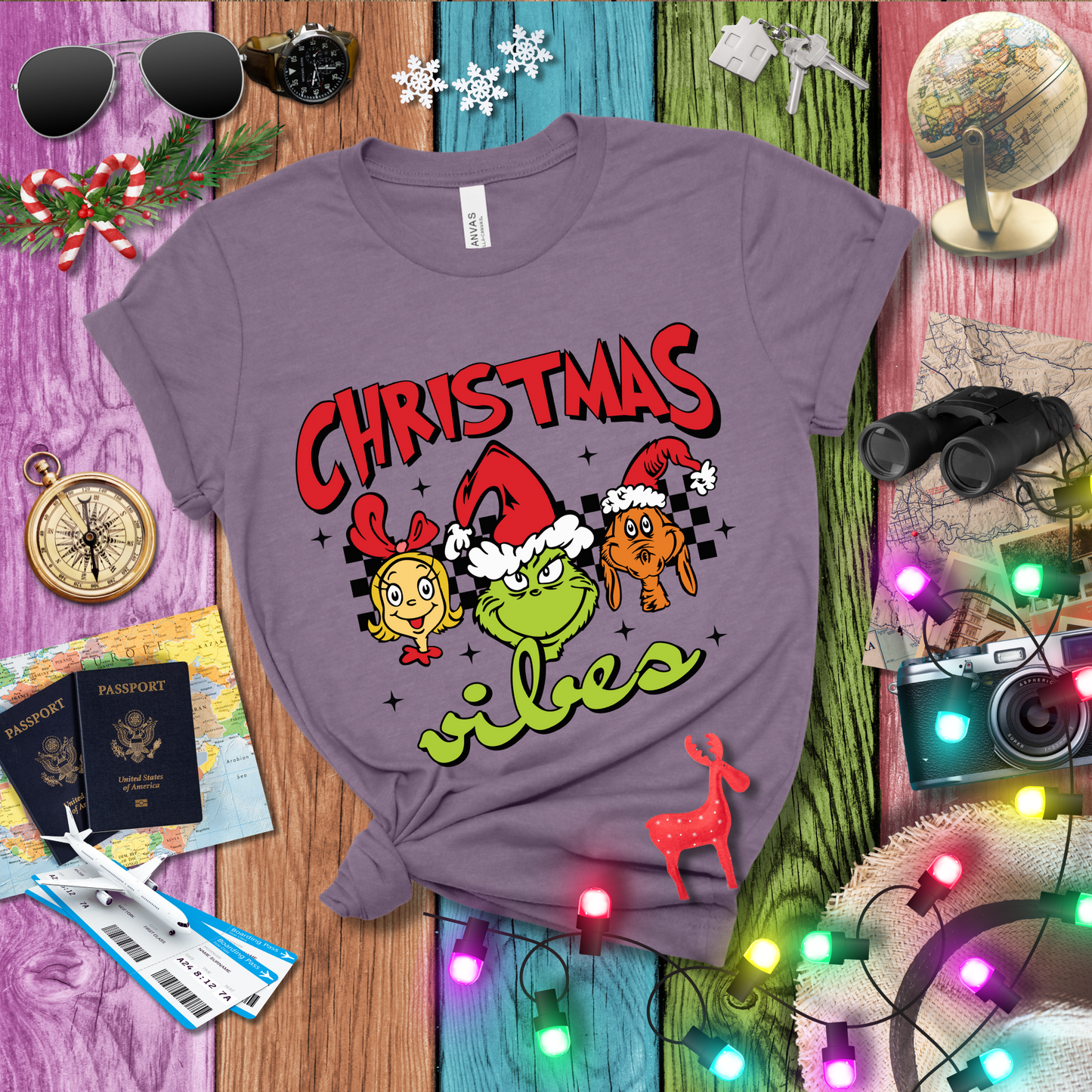 GRINCH CHRISTMAS VIBES T-Shirt