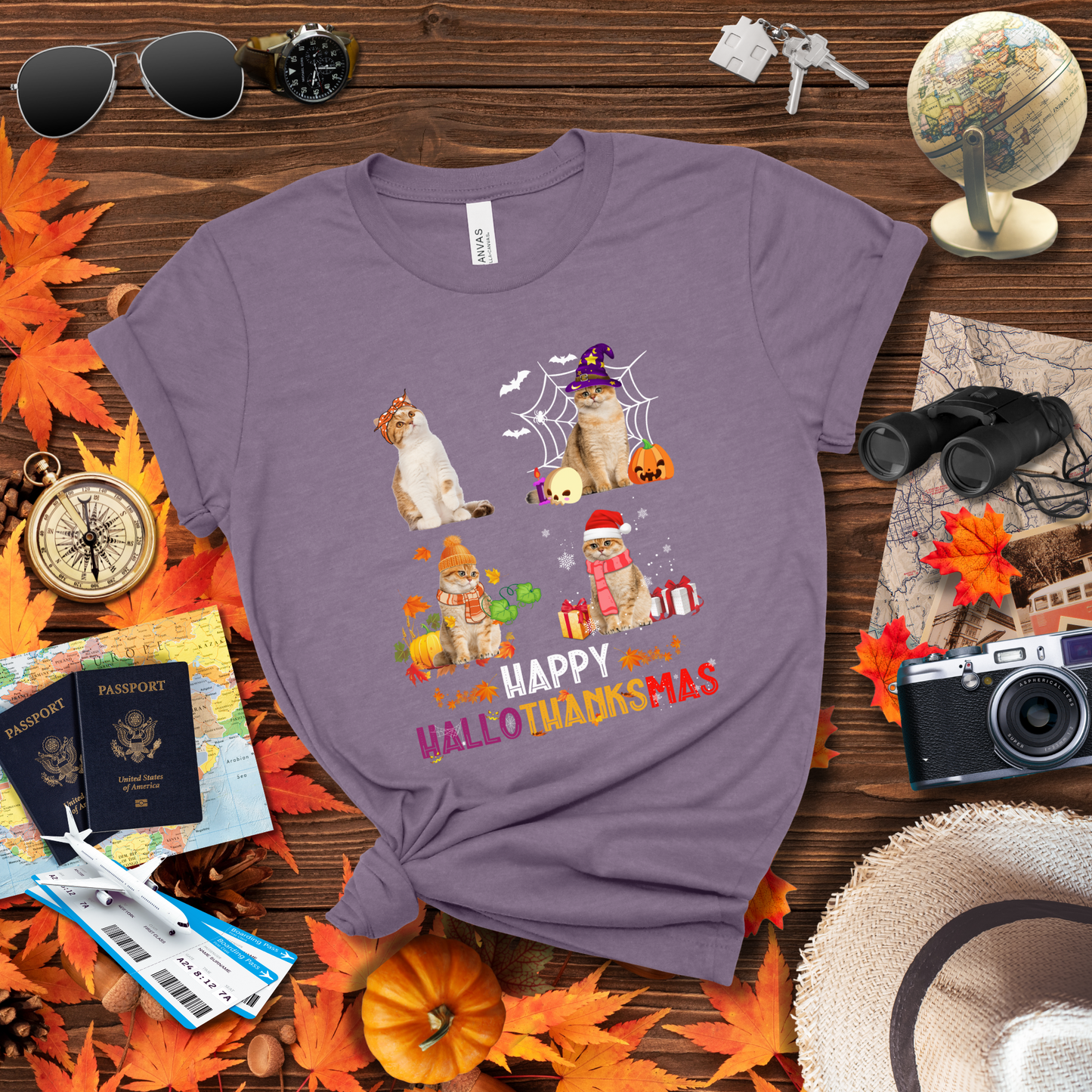 HALLOTHANKSMAS CATS T-Shirt