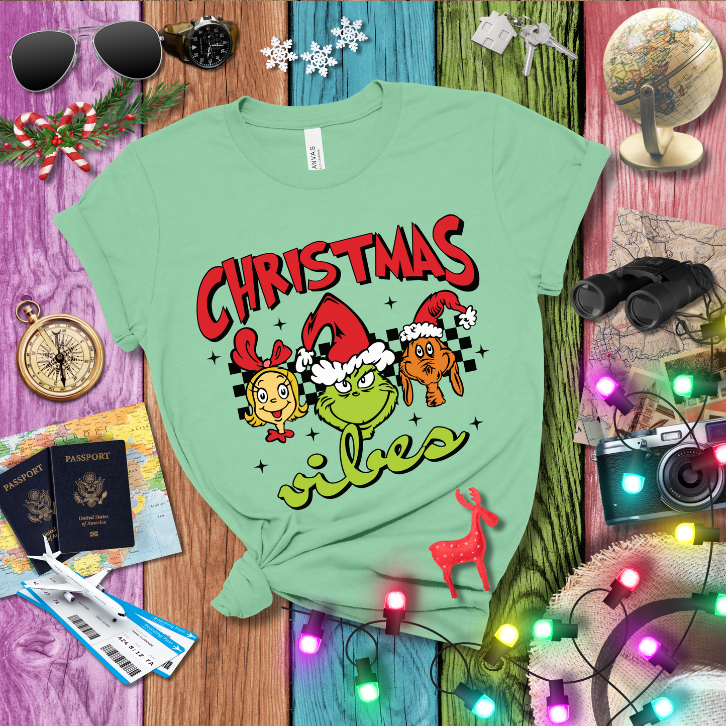 GRINCH CHRISTMAS VIBES T-Shirt