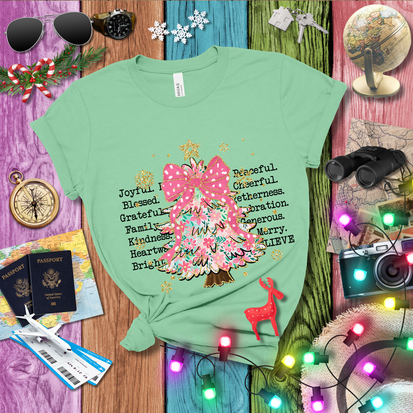 PINK CHRISTMAS TREE_2 T-Shirt